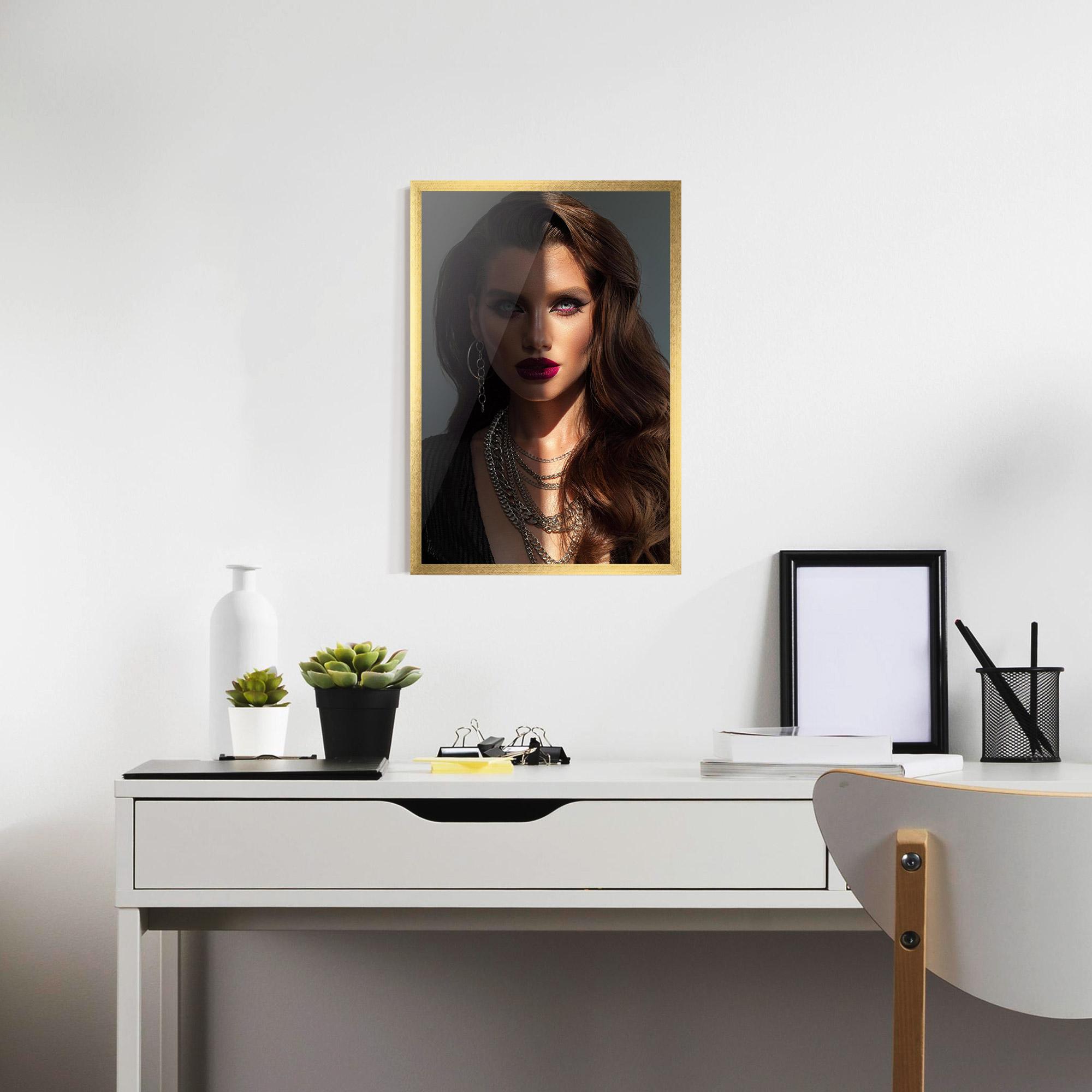 Plakat w Ramie Model Makeup mockup 7