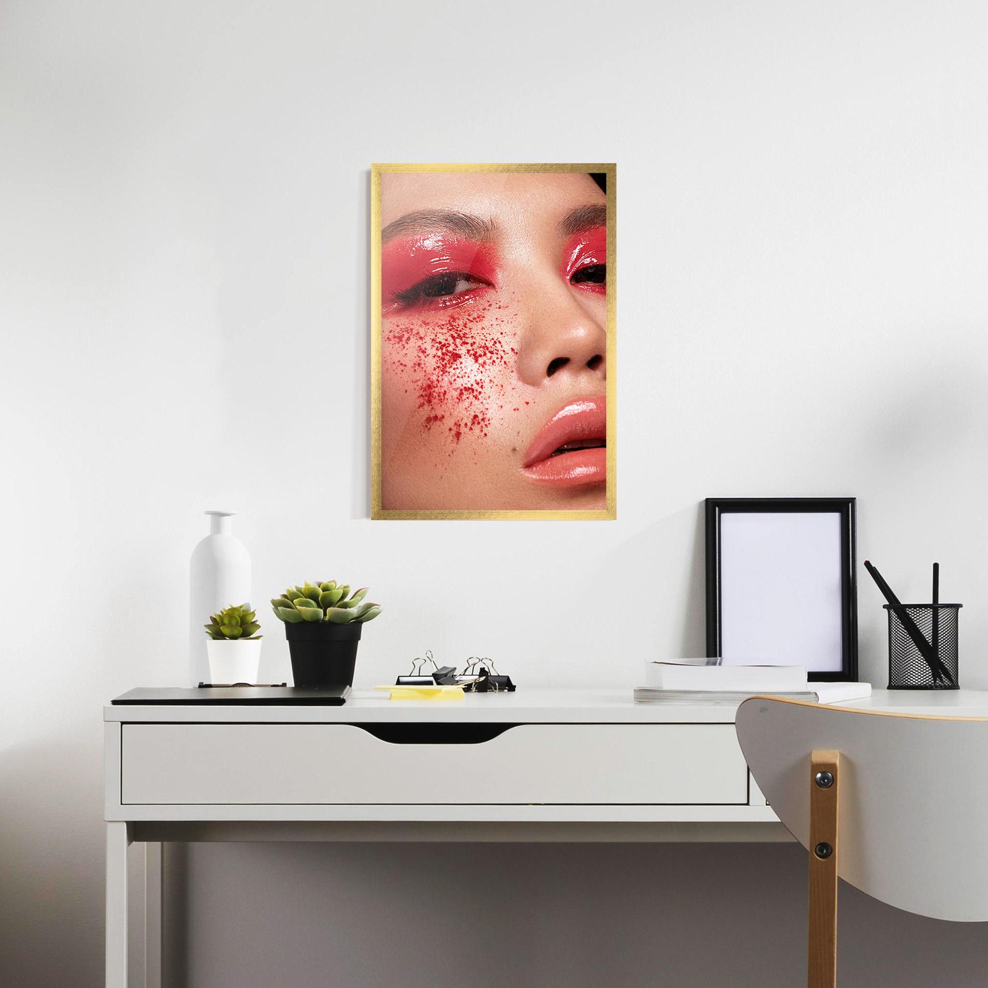Plakat w Ramie Pretty Asian Makeup mockup 7