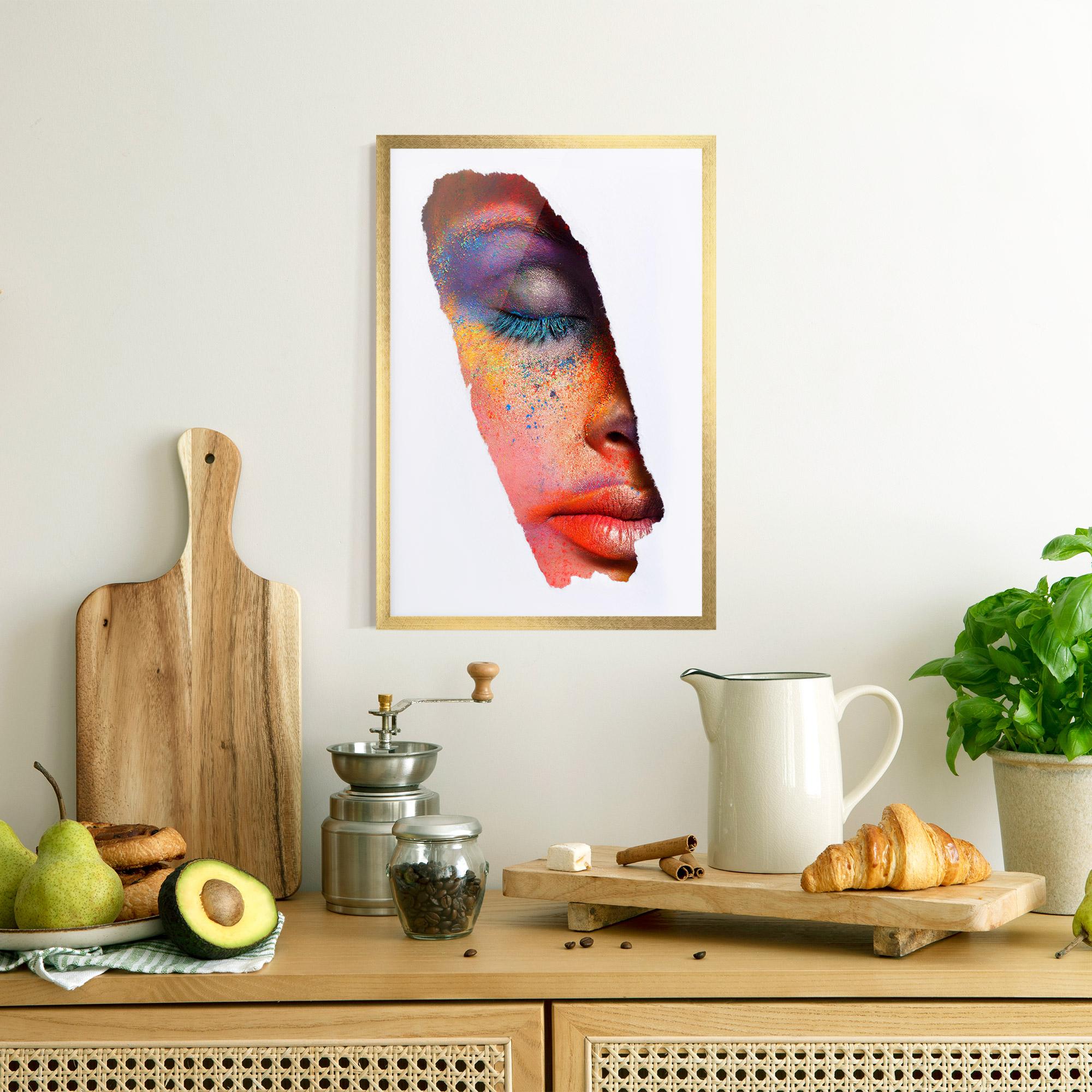 Plakat w Ramie Blue Eyelashes mockup 8