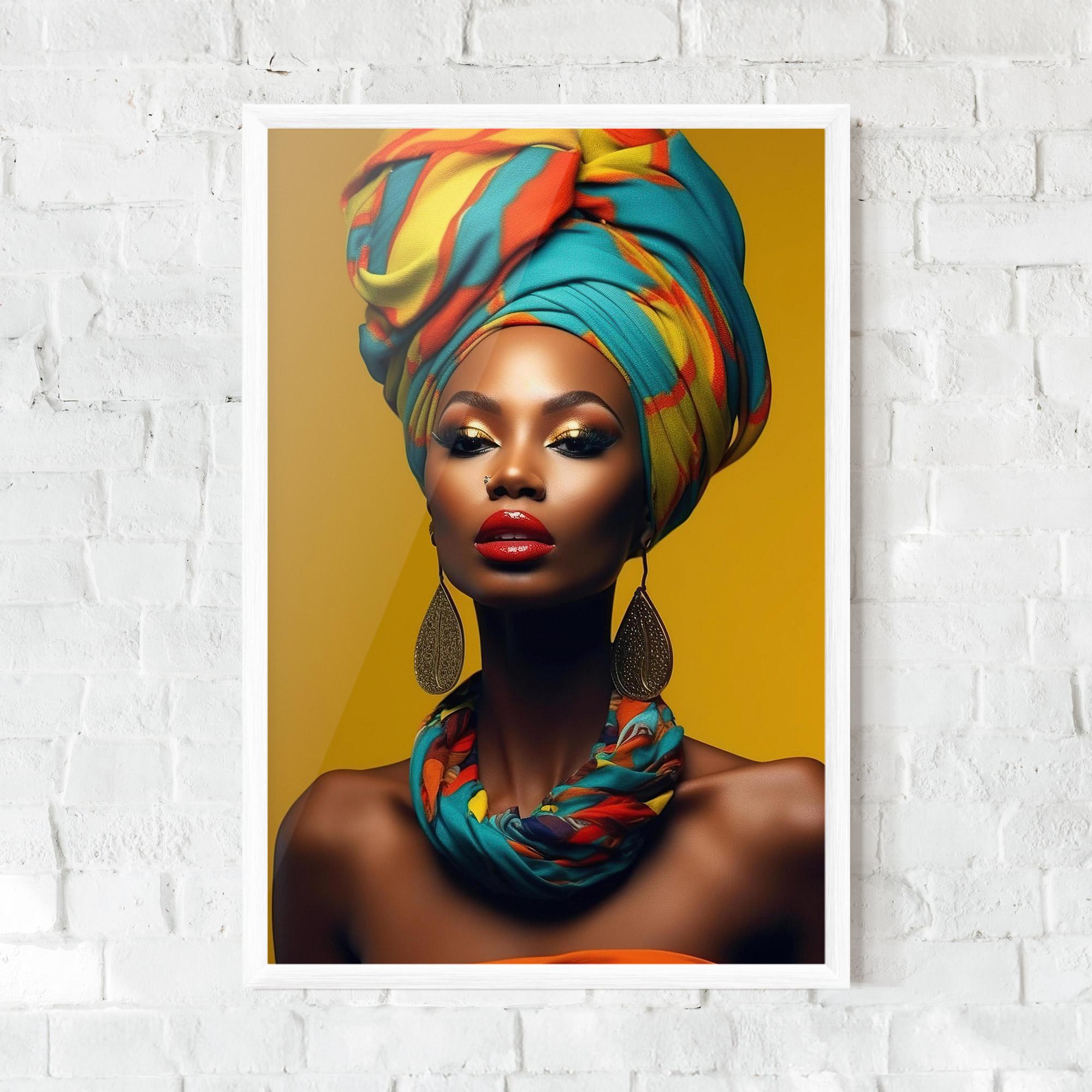 Plakat w Ramie African Yellow Portrait mockup 0