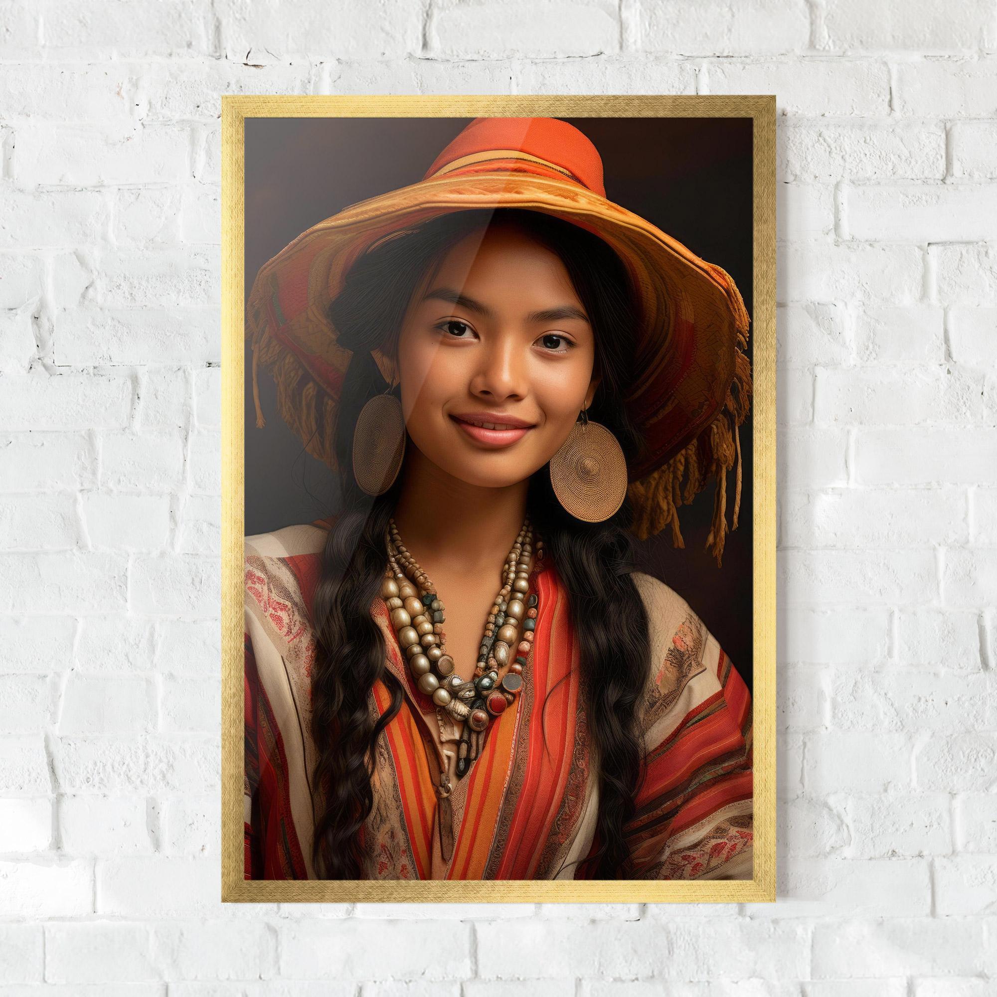 Plakat w Ramie Colorful Earrings And Hat mockup 0