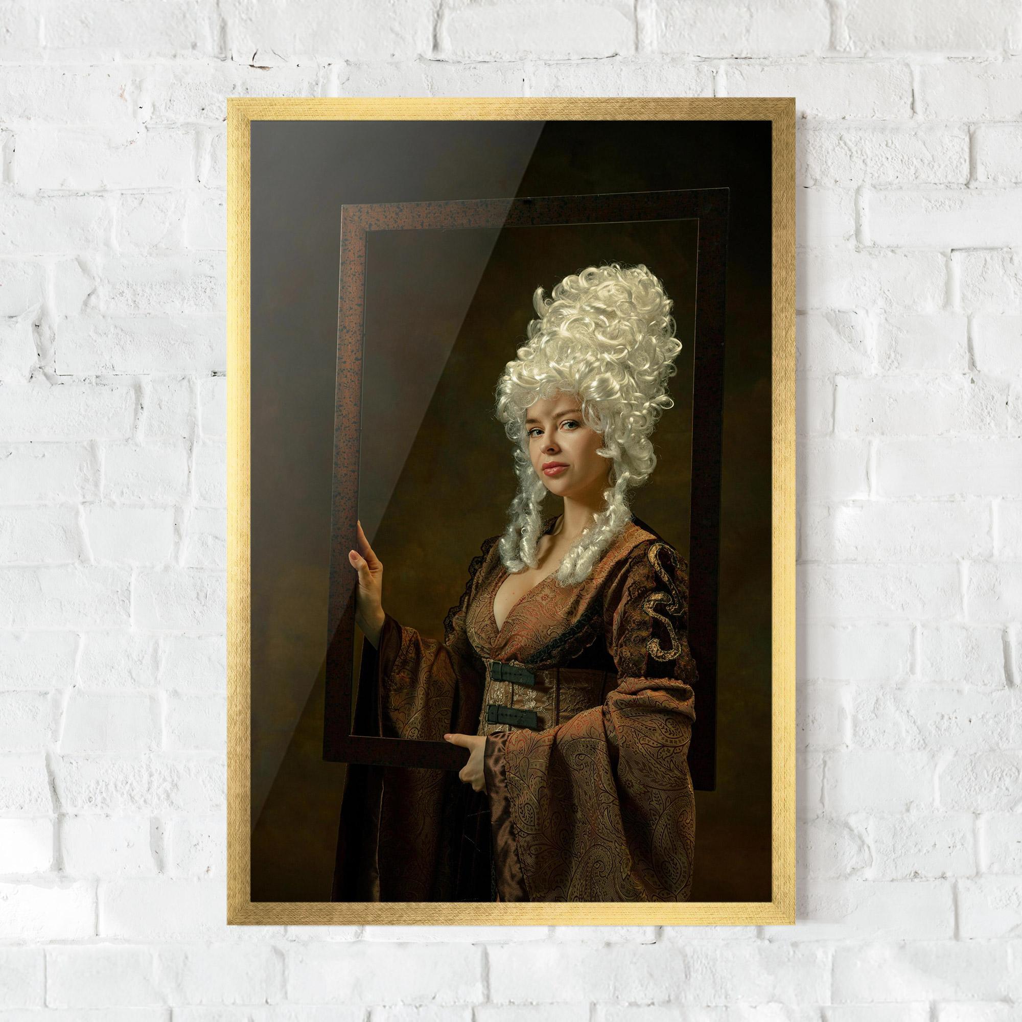 Plakat w Ramie Medieval Young Woman mockup 0