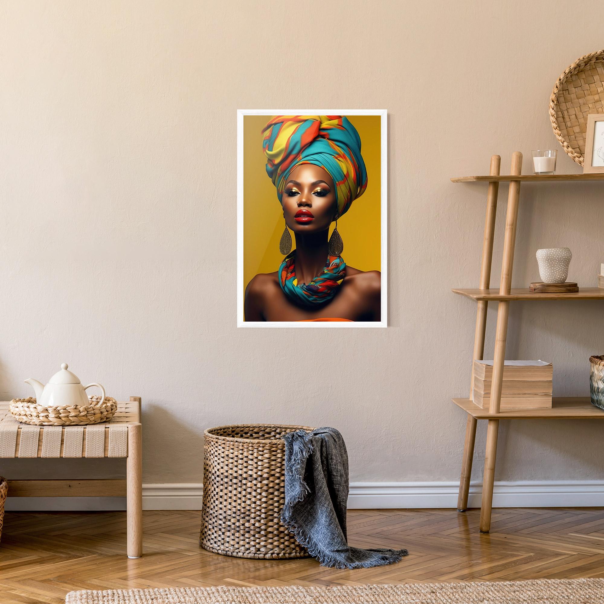 Plakat w Ramie African Yellow Portrait mockup 9