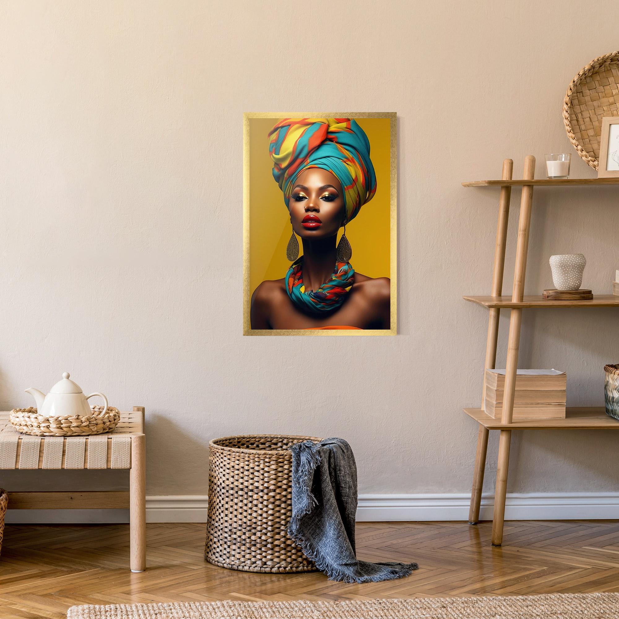 Plakat w Ramie African Yellow Portrait mockup 9
