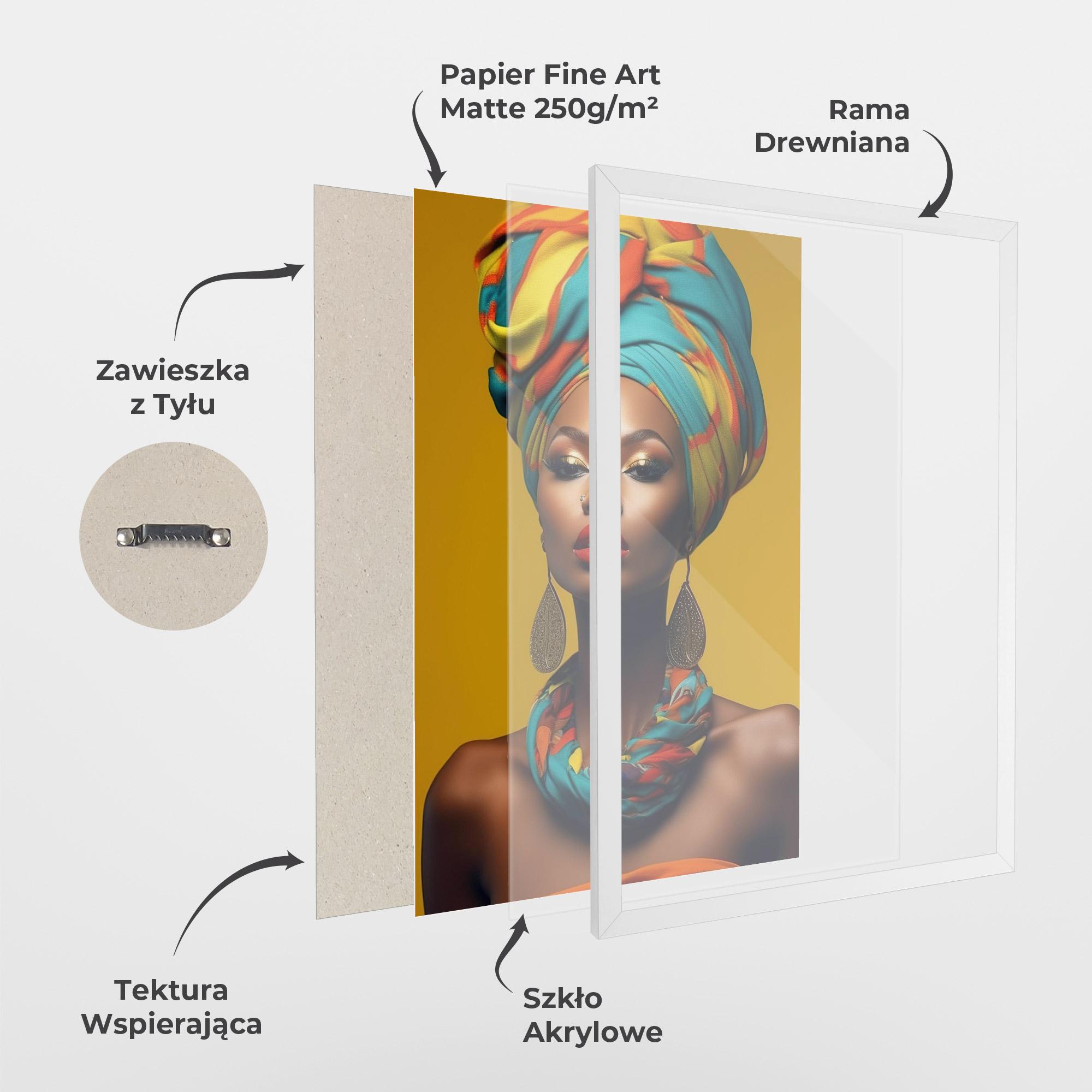 Plakat w Ramie African Yellow Portrait mockup 1