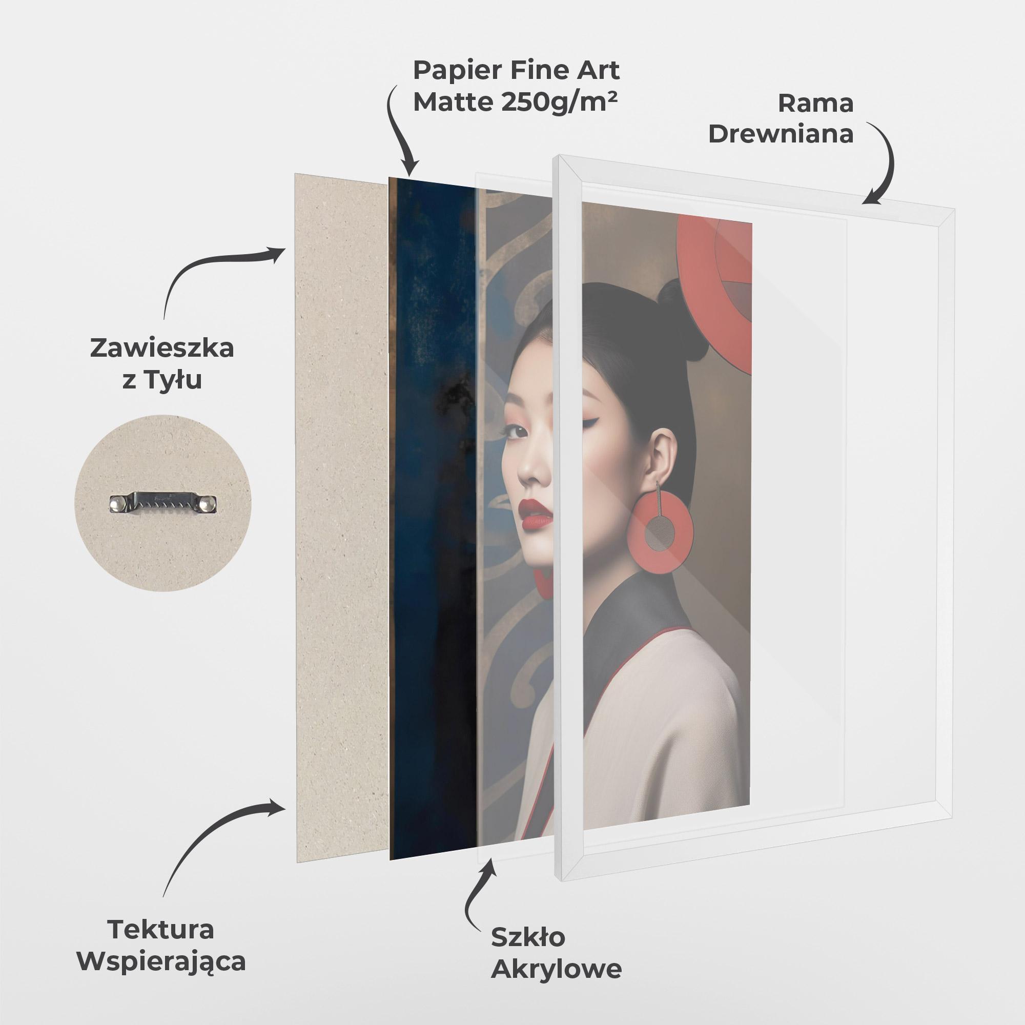 Plakat w Ramie Asian Big Earrings mockup 1