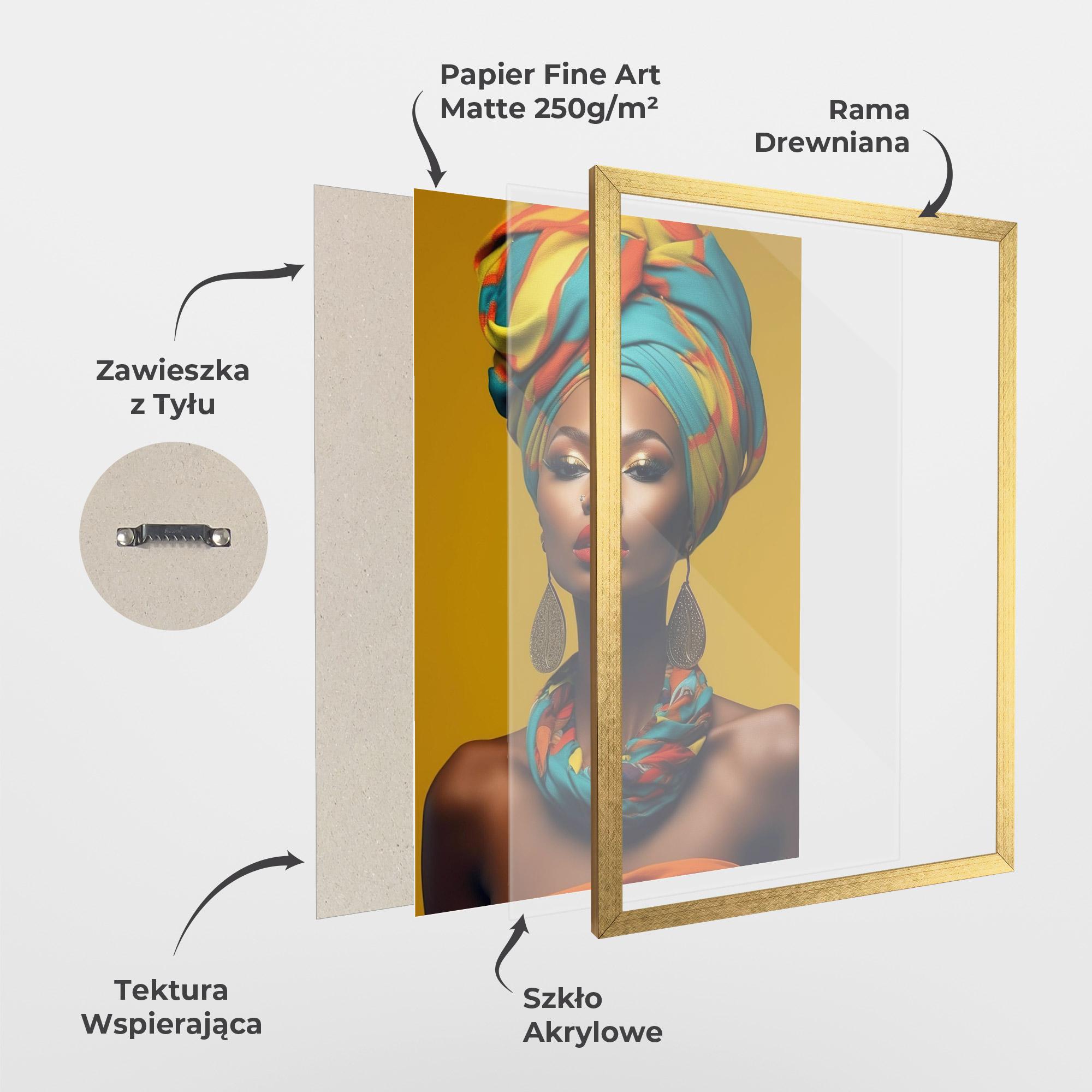 Plakat w Ramie African Yellow Portrait mockup 1