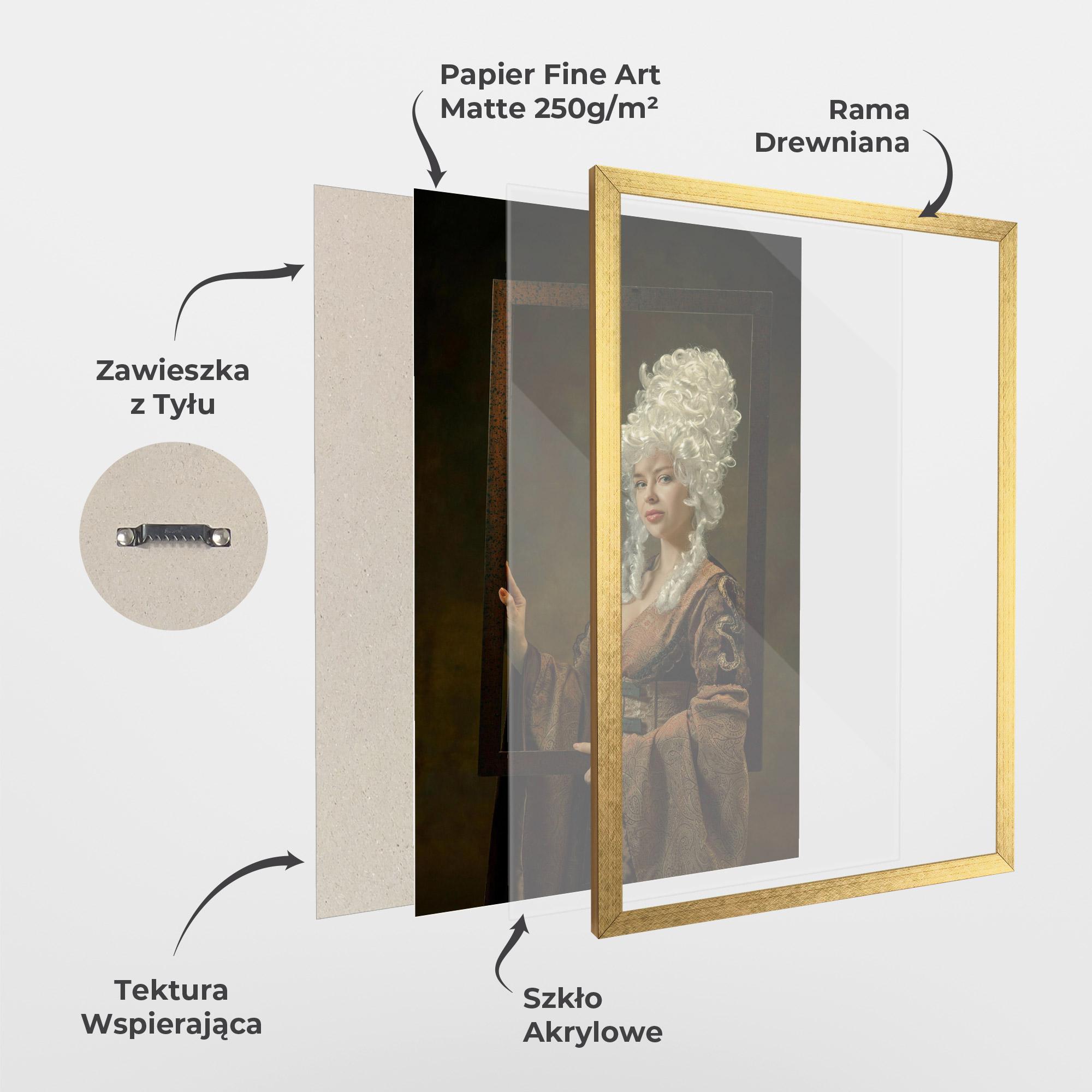 Plakat w Ramie Medieval Young Woman mockup 1