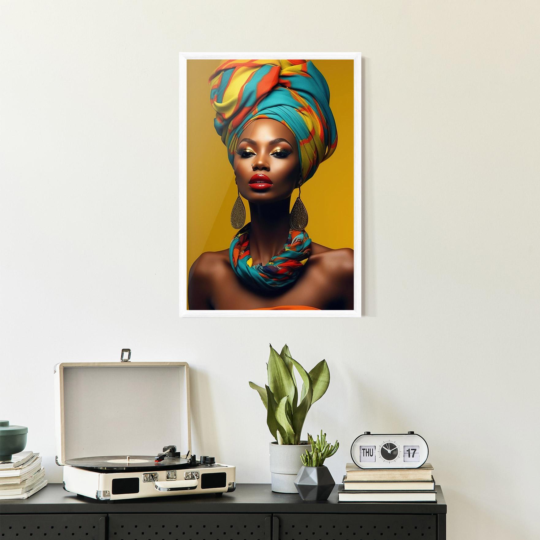 Plakat w Ramie African Yellow Portrait mockup 2
