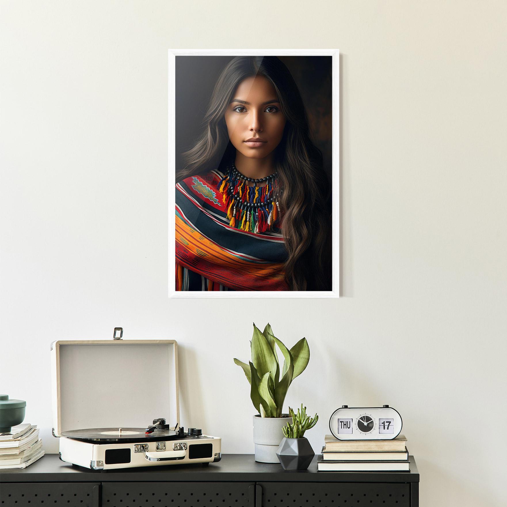 Plakat w Ramie Colorful Scarf mockup 2