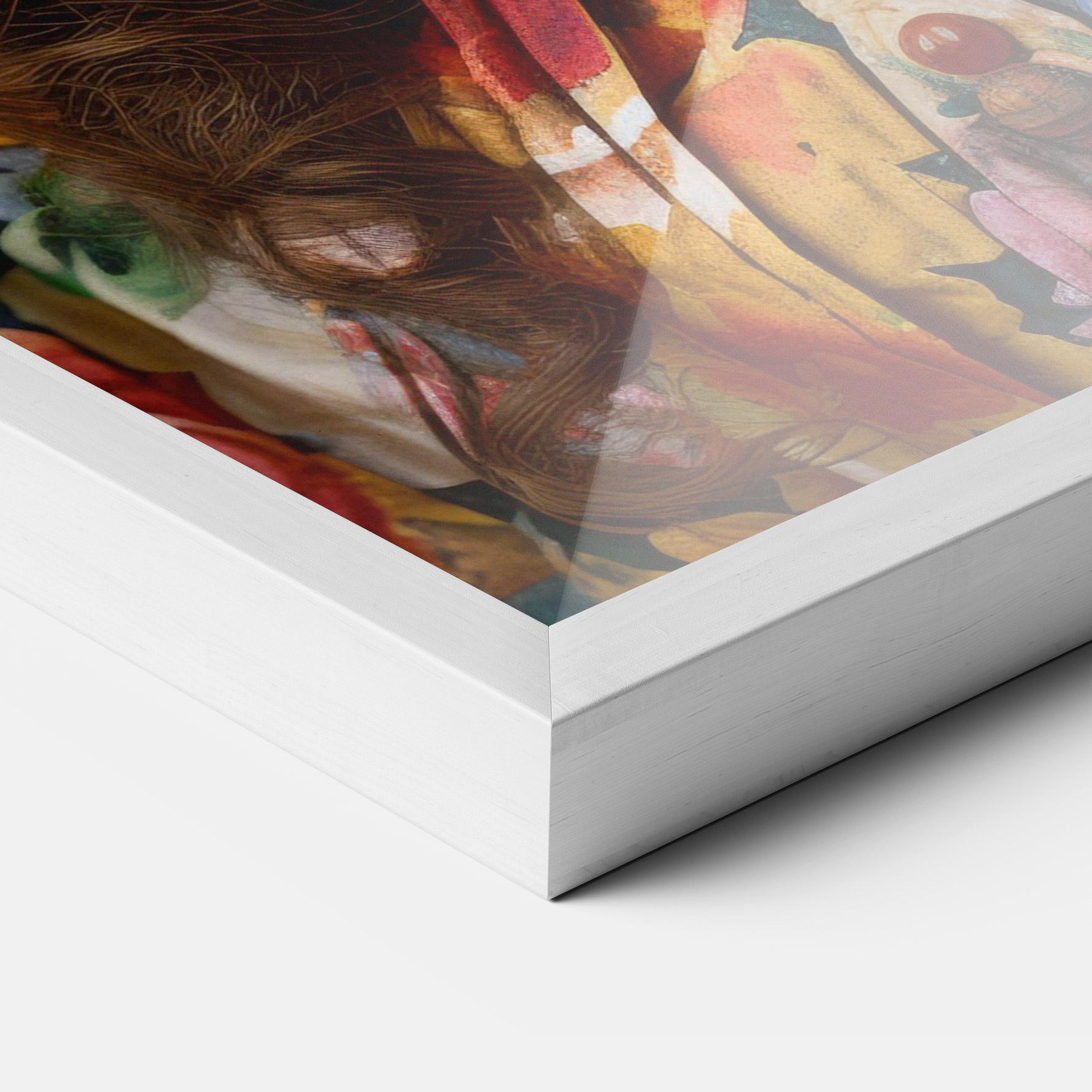 Plakat w Ramie Floral Dress Long Hair mockup 3