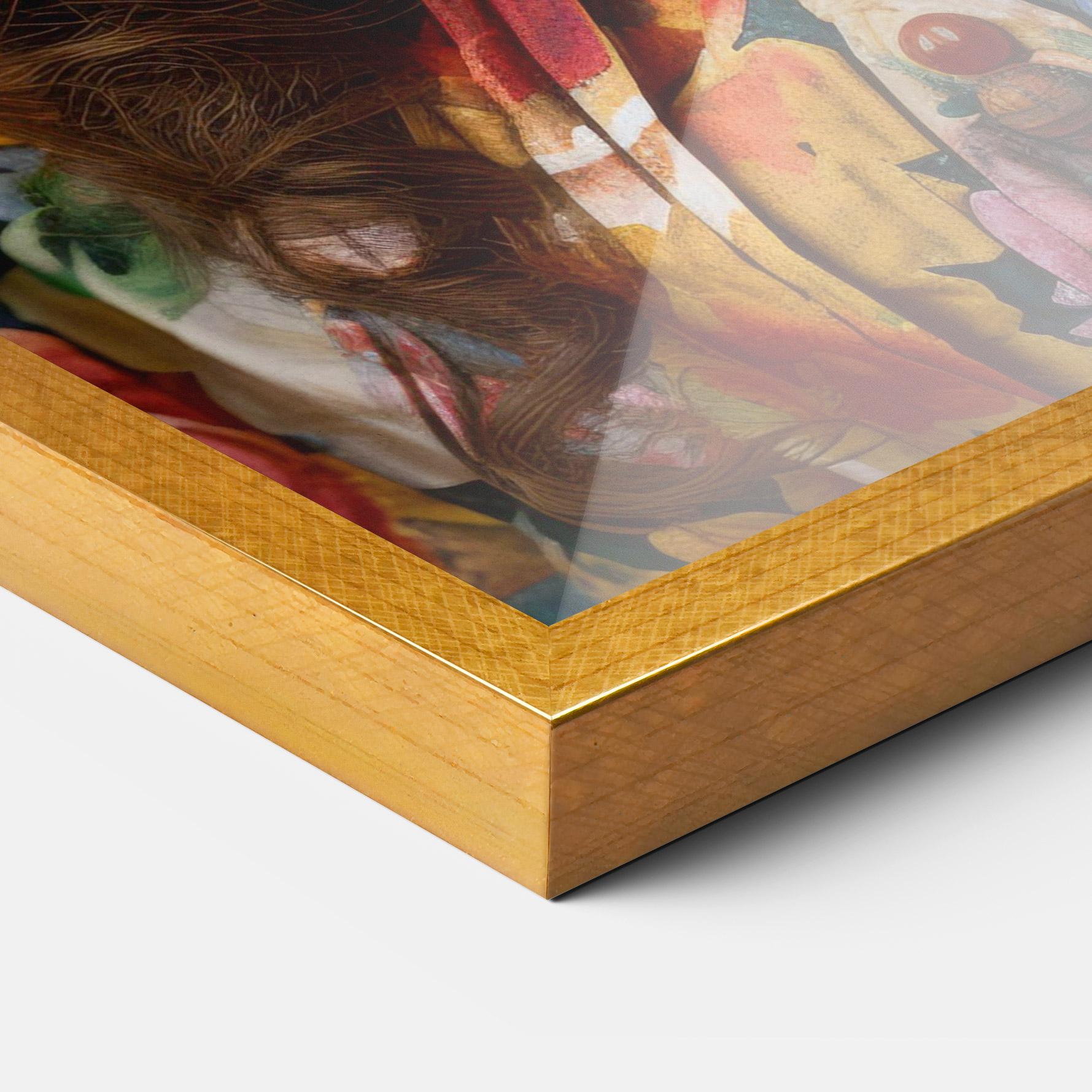 Plakat w Ramie Floral Dress Long Hair mockup 3