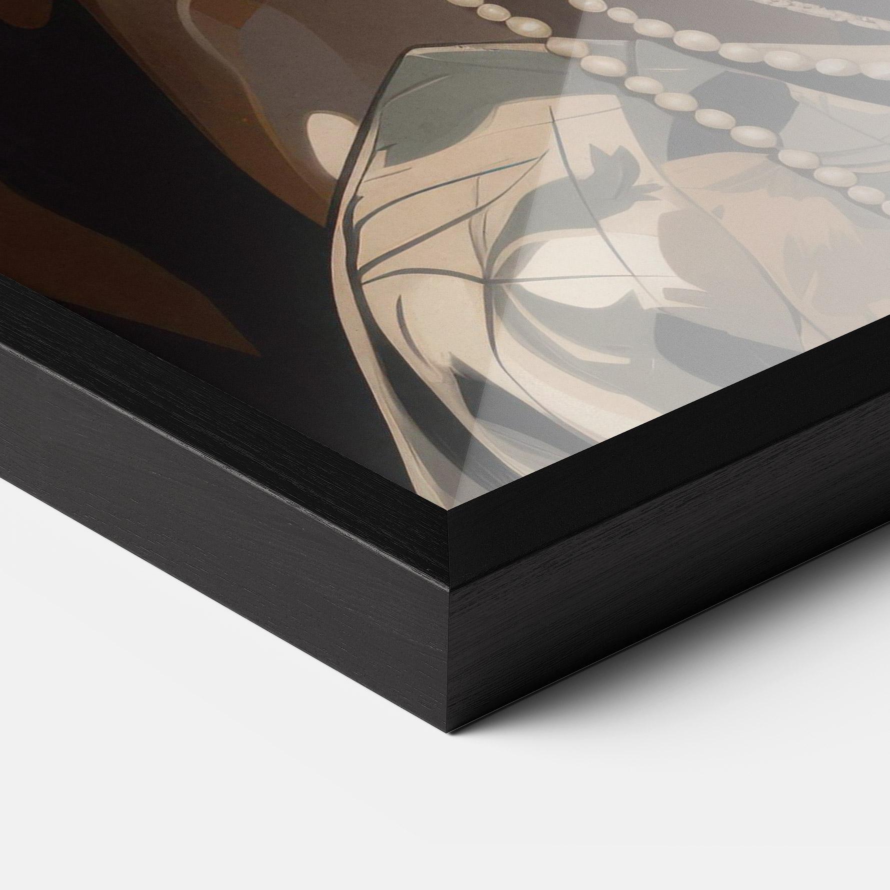 Plakat w Ramie African Woman On Cream mockup 3