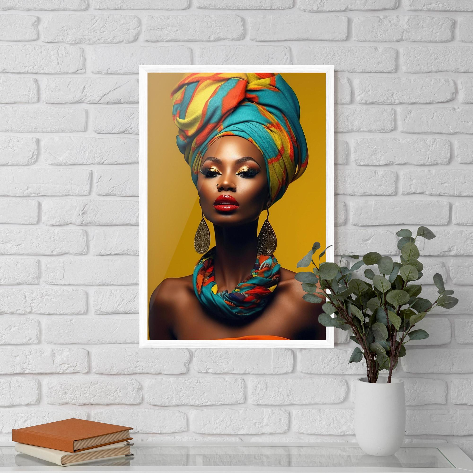Plakat w Ramie African Yellow Portrait mockup 5