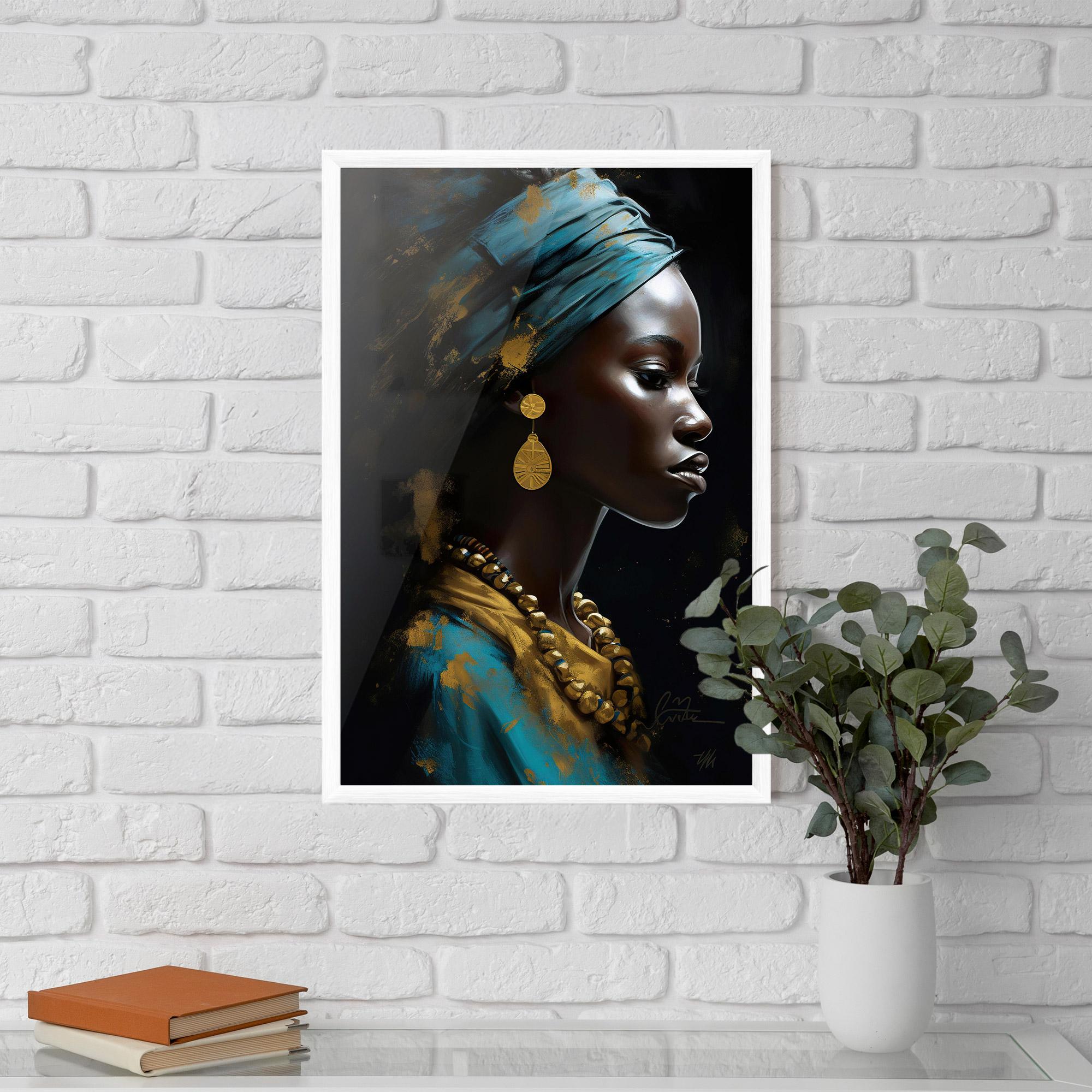 Plakat w Ramie Blue Turban mockup 5