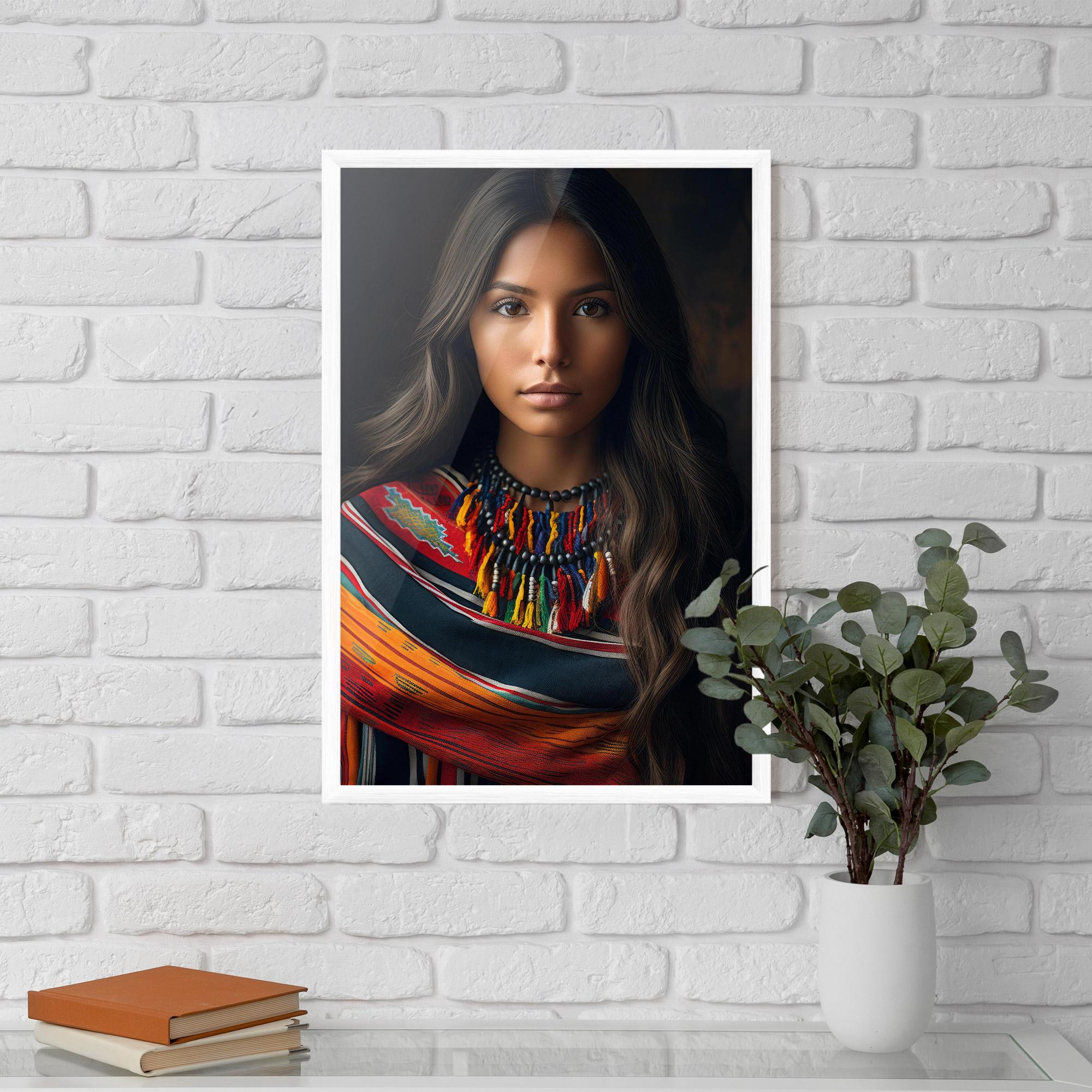 Plakat w Ramie Colorful Scarf mockup 5