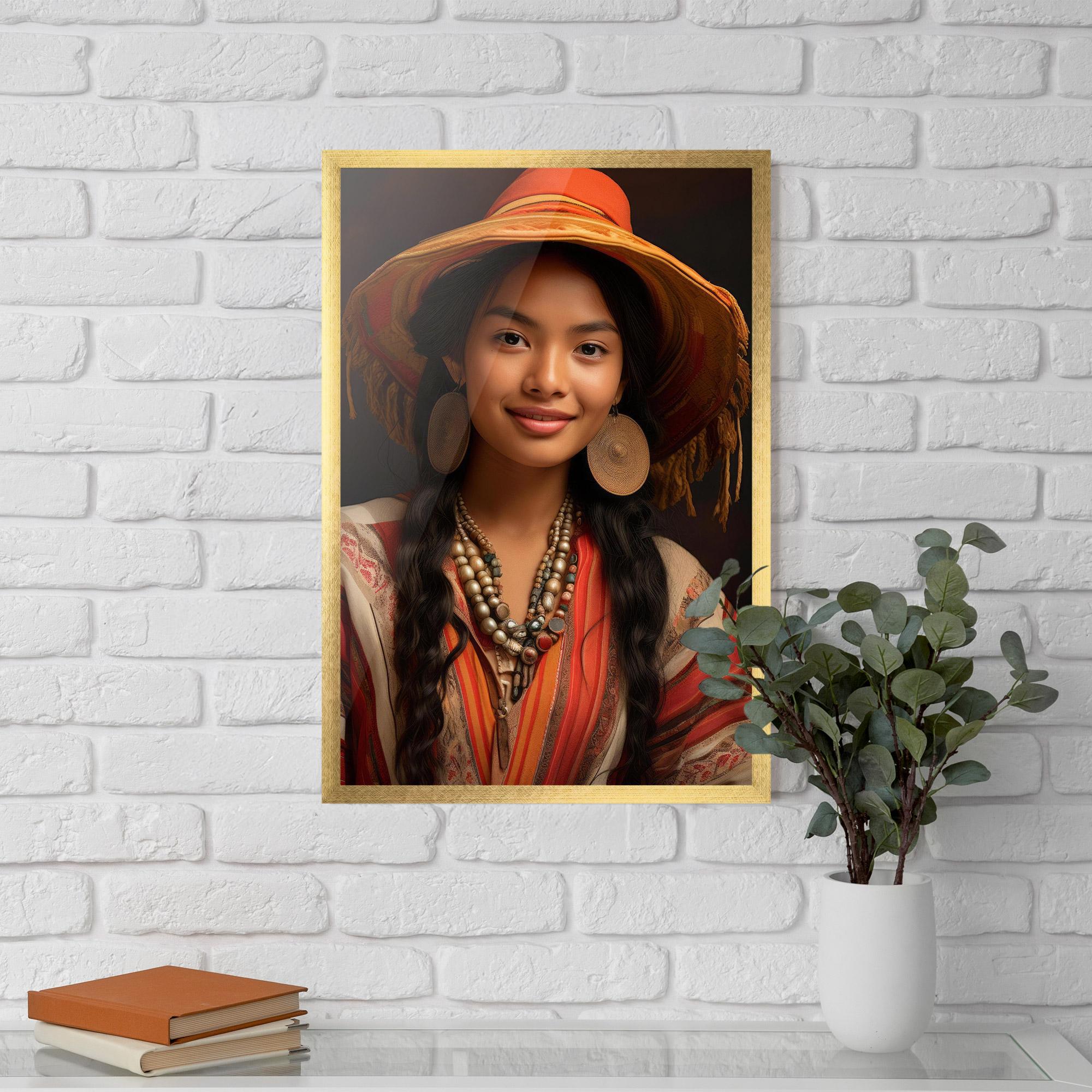 Plakat w Ramie Colorful Earrings And Hat mockup 5