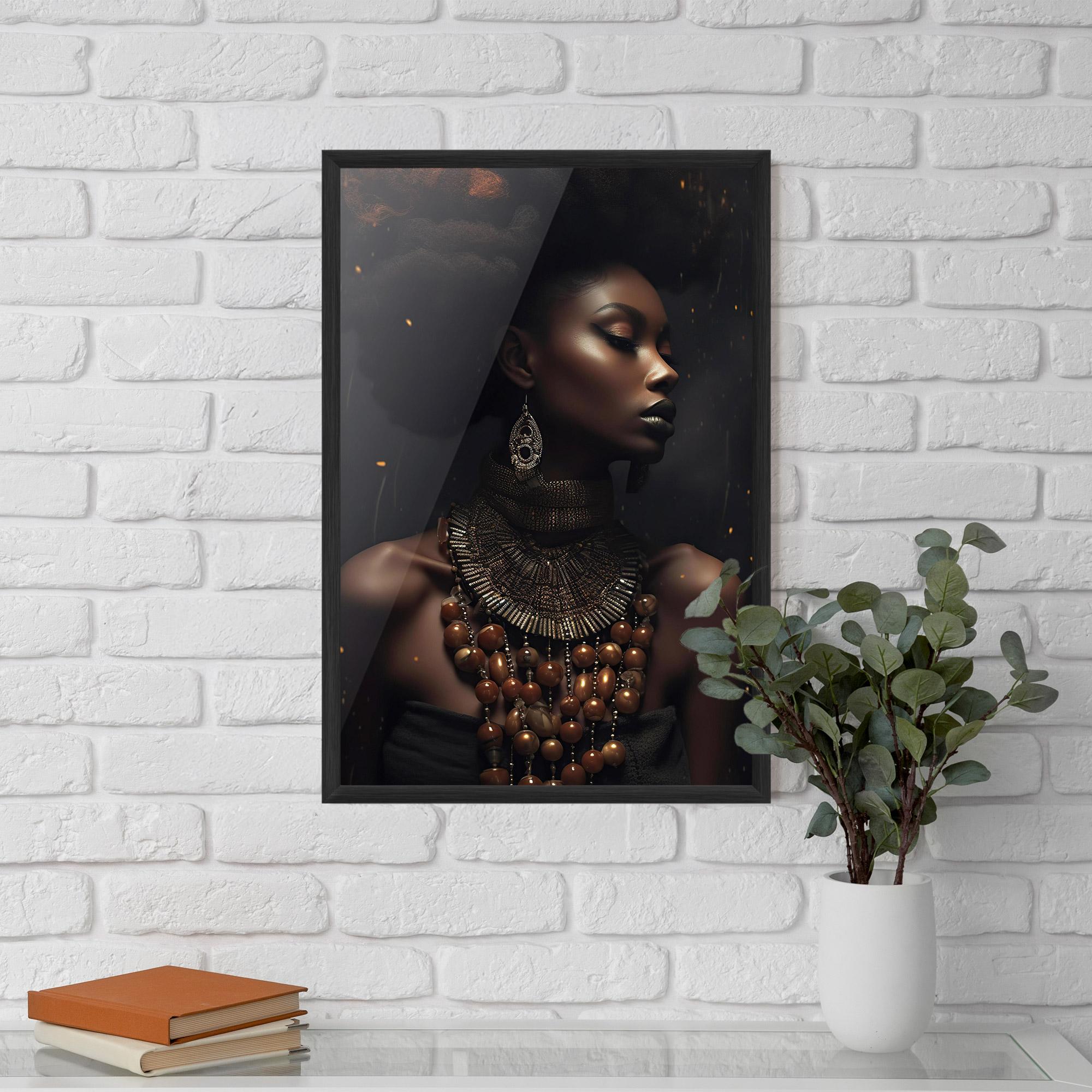 Plakat w Ramie African Orange Necklace mockup 5