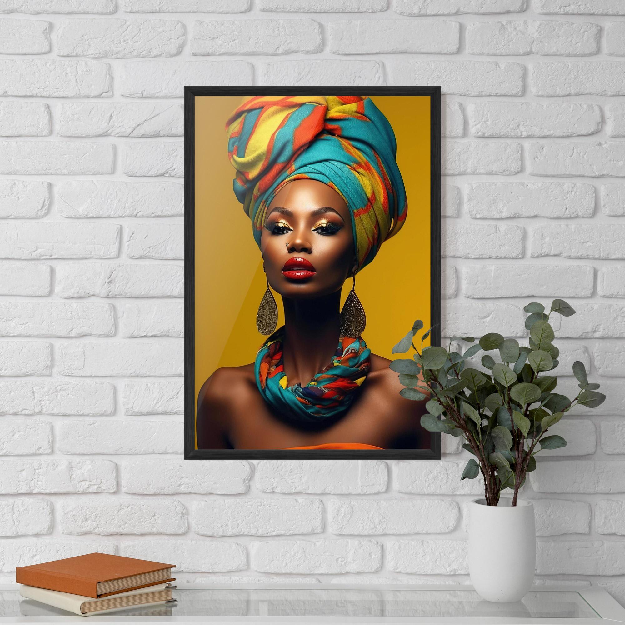 Plakat w Ramie African Yellow Portrait mockup 5