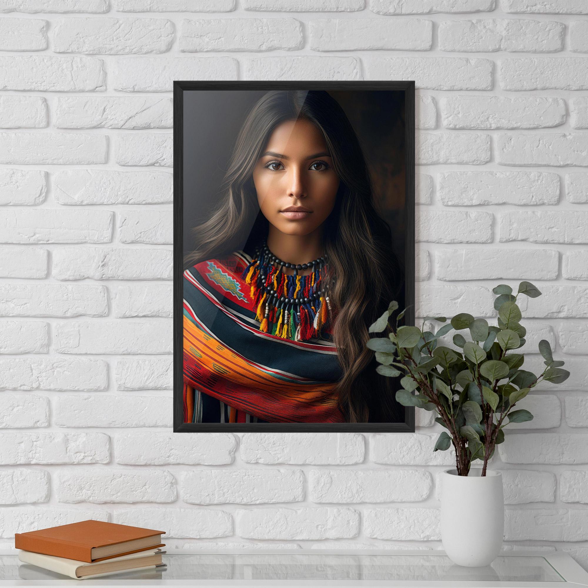 Plakat w Ramie Colorful Scarf mockup 5
