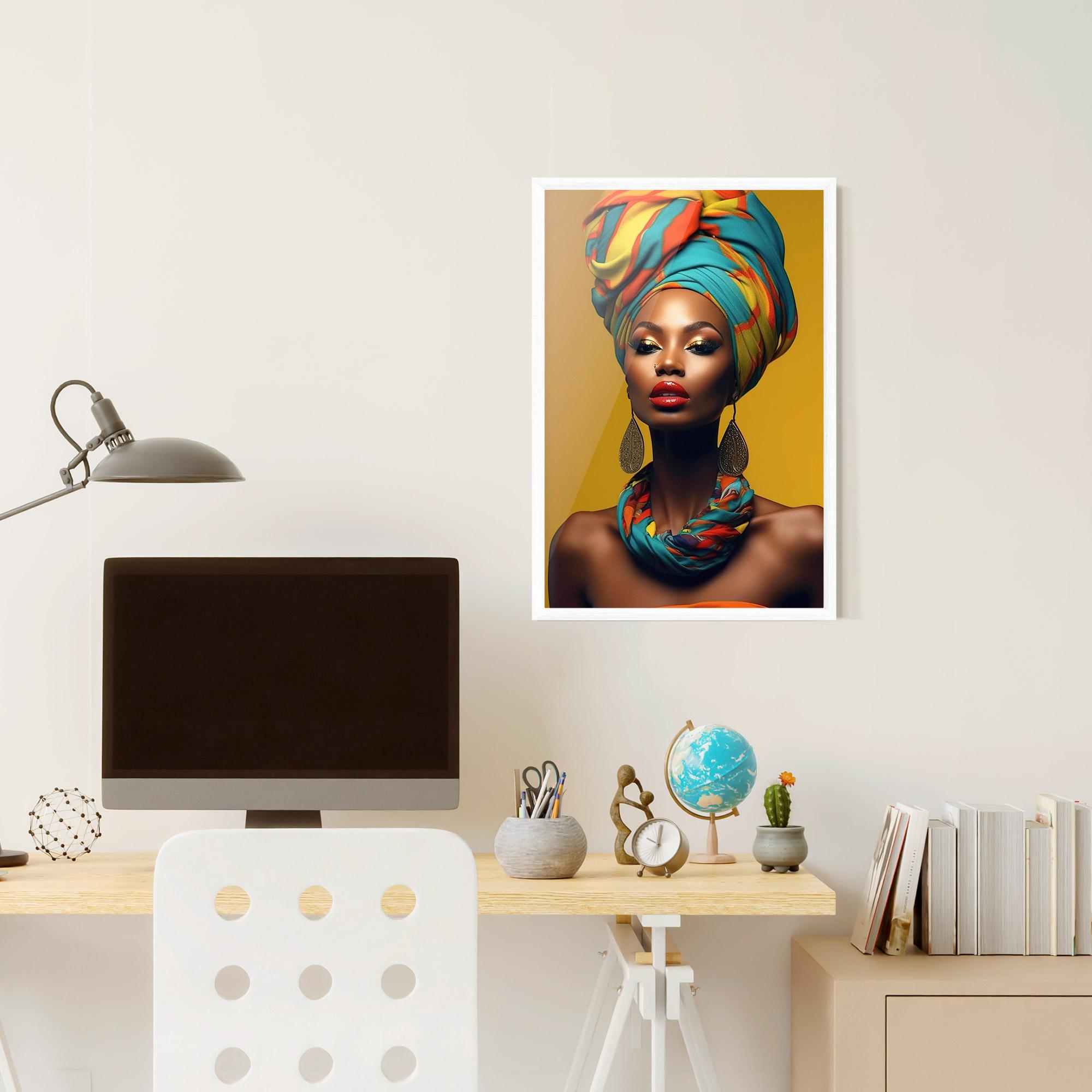 Plakat w Ramie African Yellow Portrait mockup 6