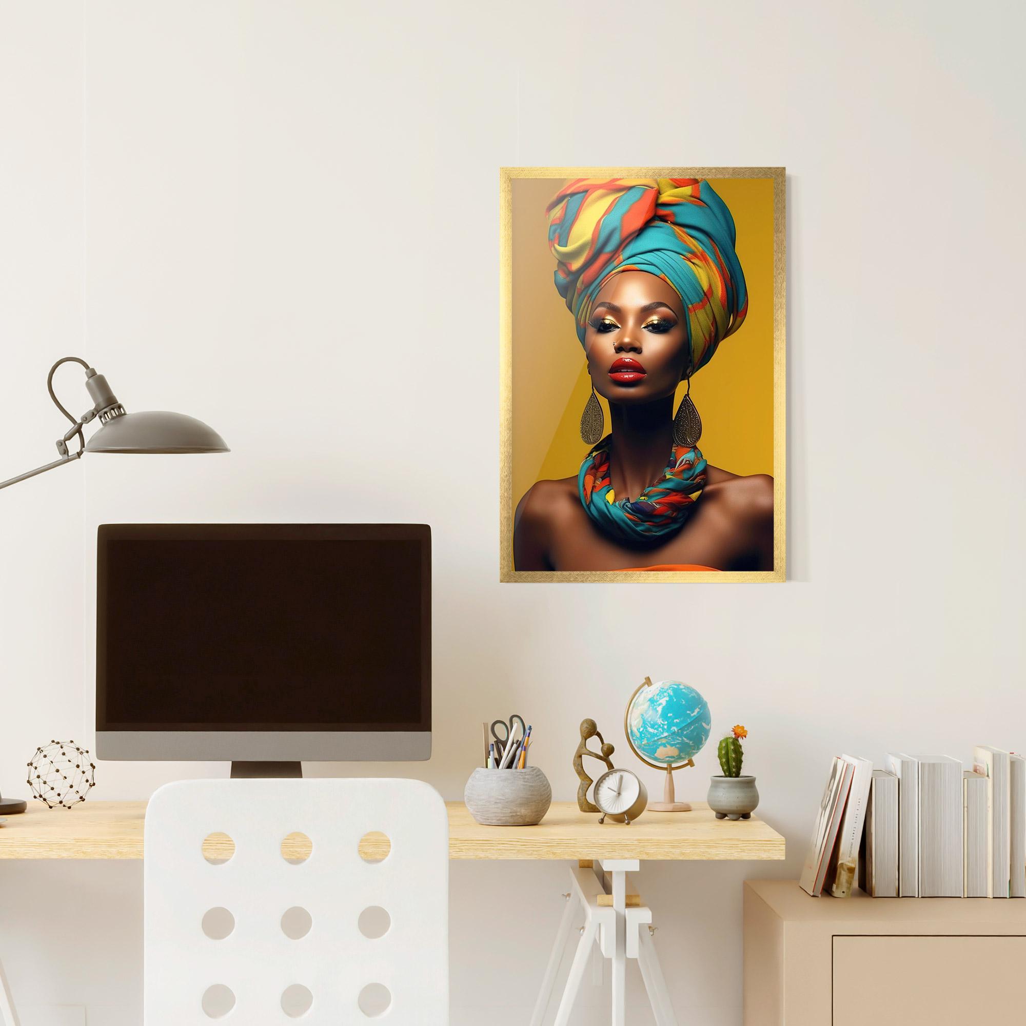 Plakat w Ramie African Yellow Portrait mockup 6