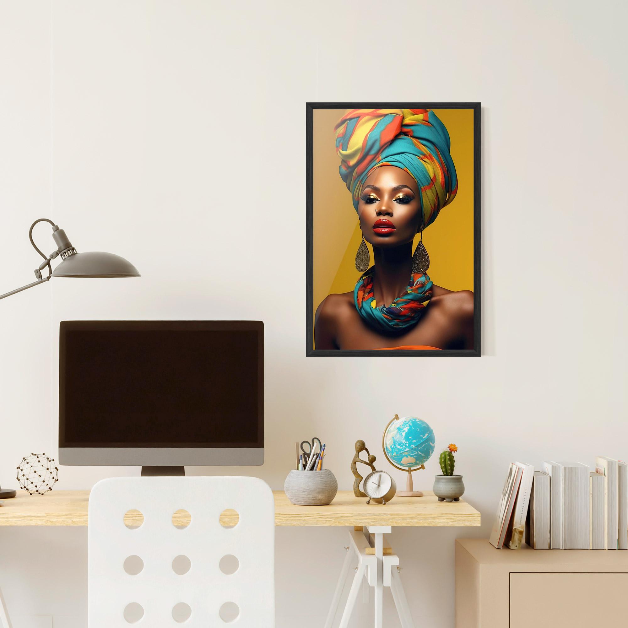 Plakat w Ramie African Yellow Portrait mockup 6