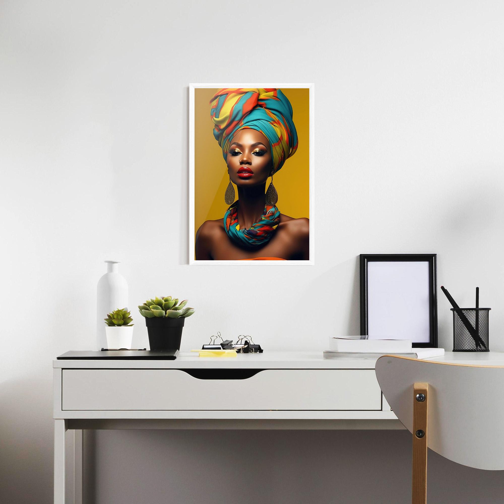 Plakat w Ramie African Yellow Portrait mockup 7