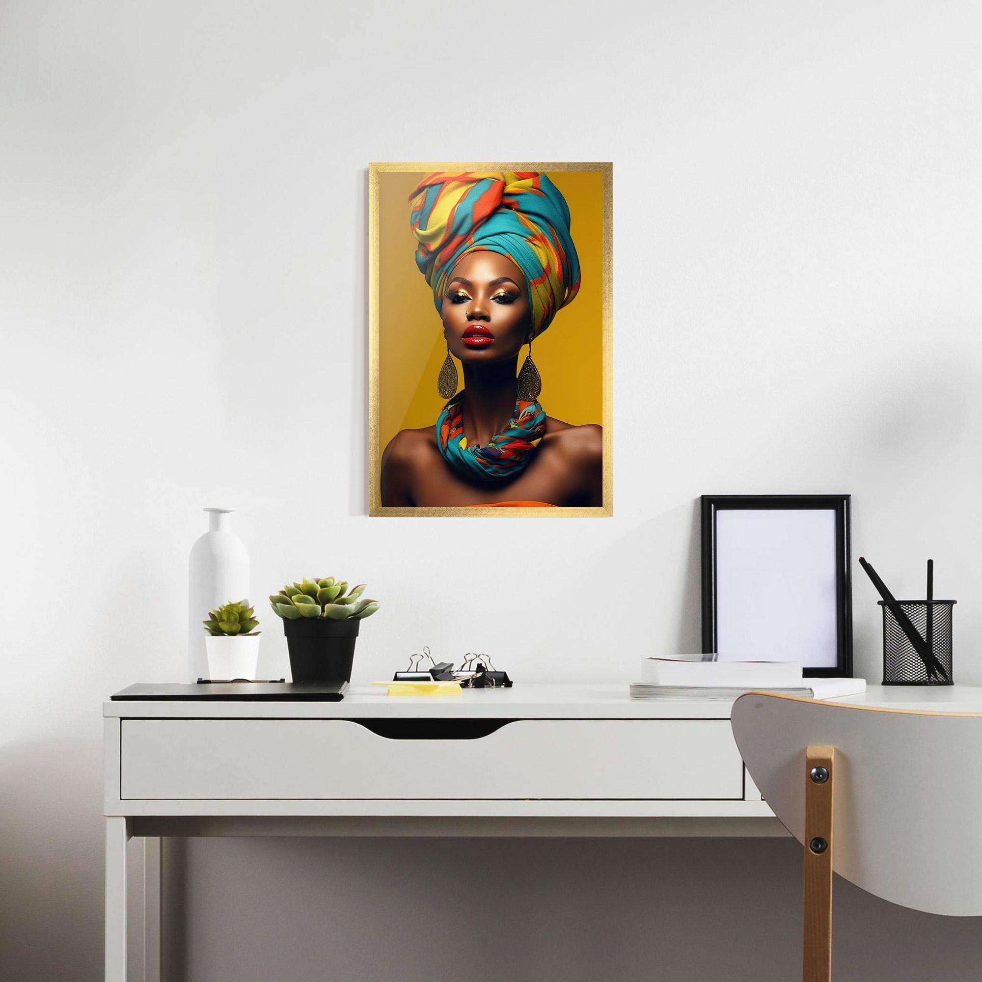 Plakat w Ramie African Yellow Portrait mockup 7