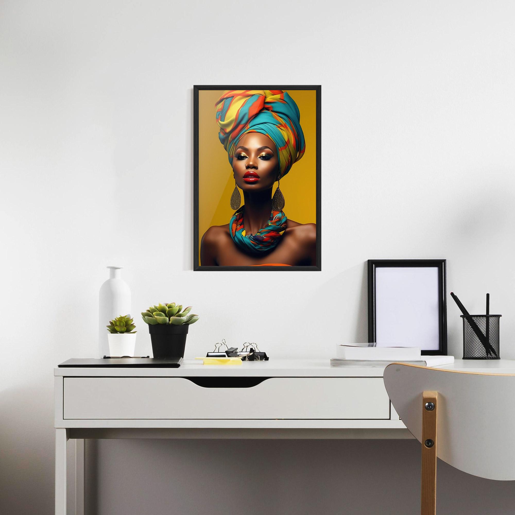 Plakat w Ramie African Yellow Portrait mockup 7