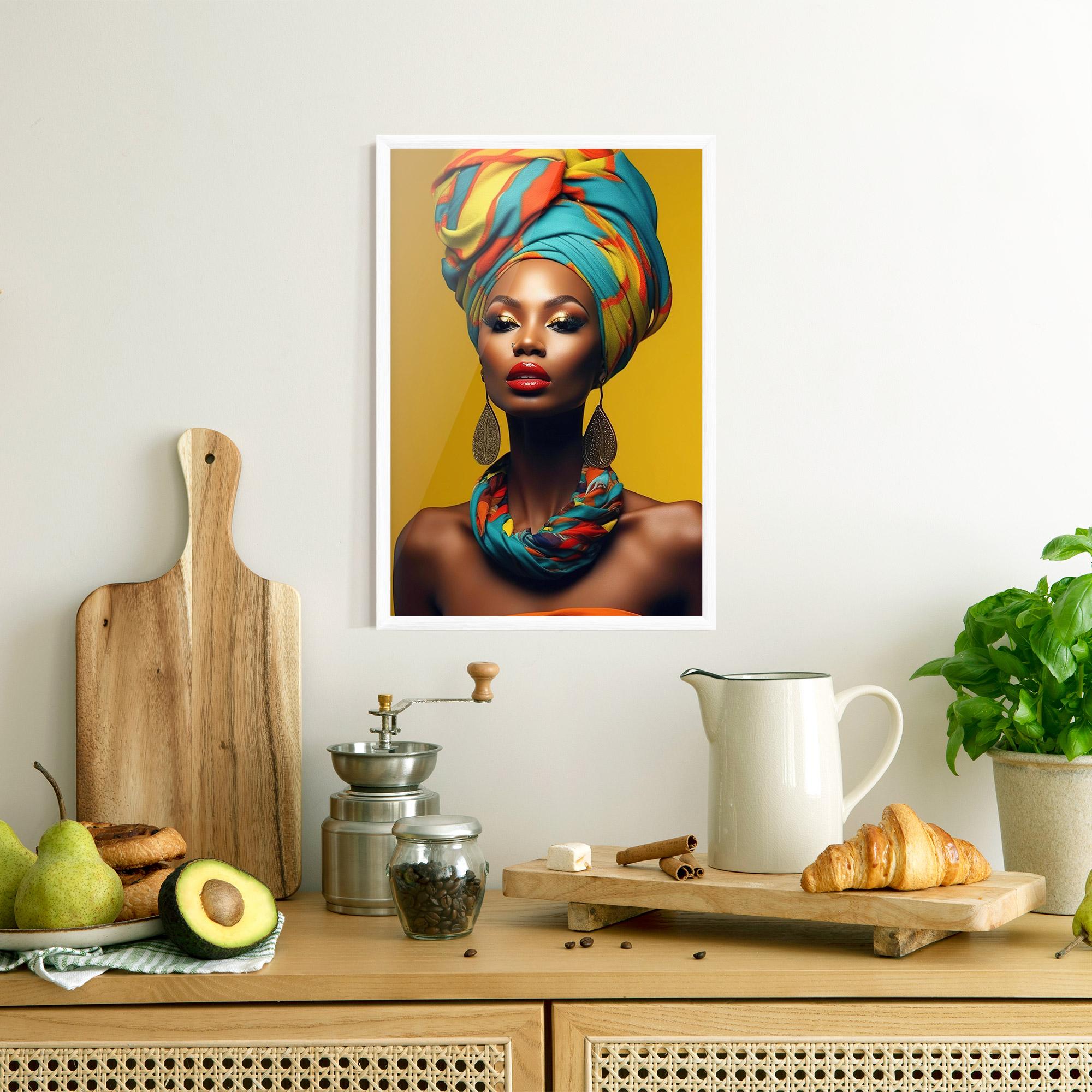 Plakat w Ramie African Yellow Portrait mockup 8