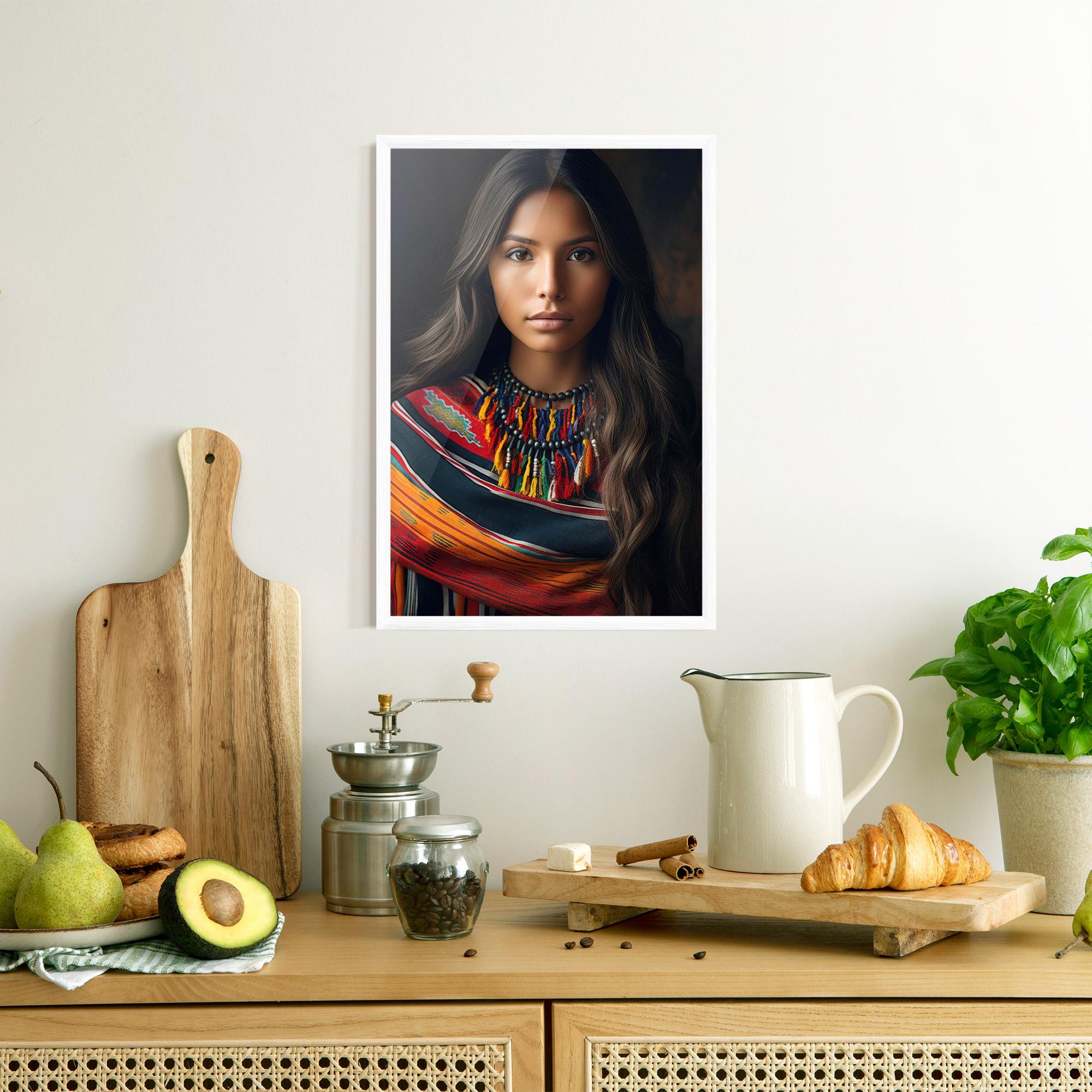 Plakat w Ramie Colorful Scarf mockup 8