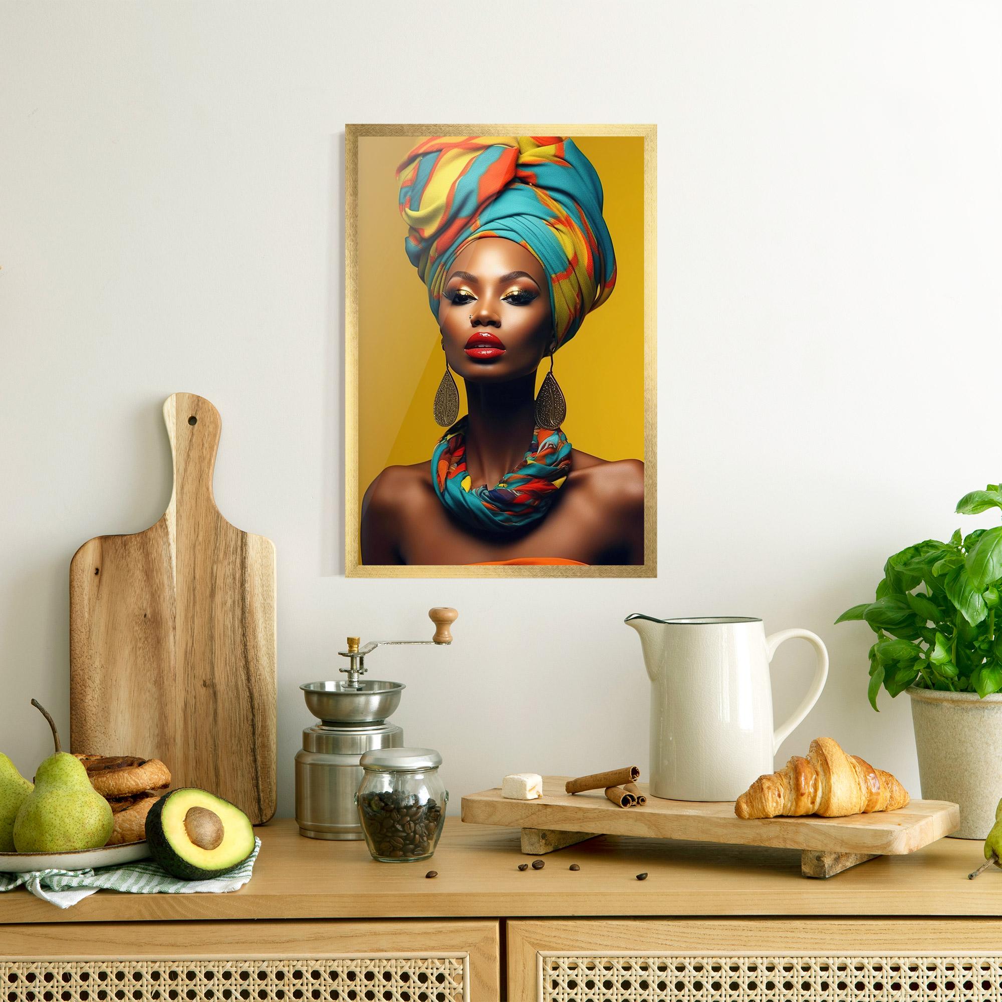 Plakat w Ramie African Yellow Portrait mockup 8