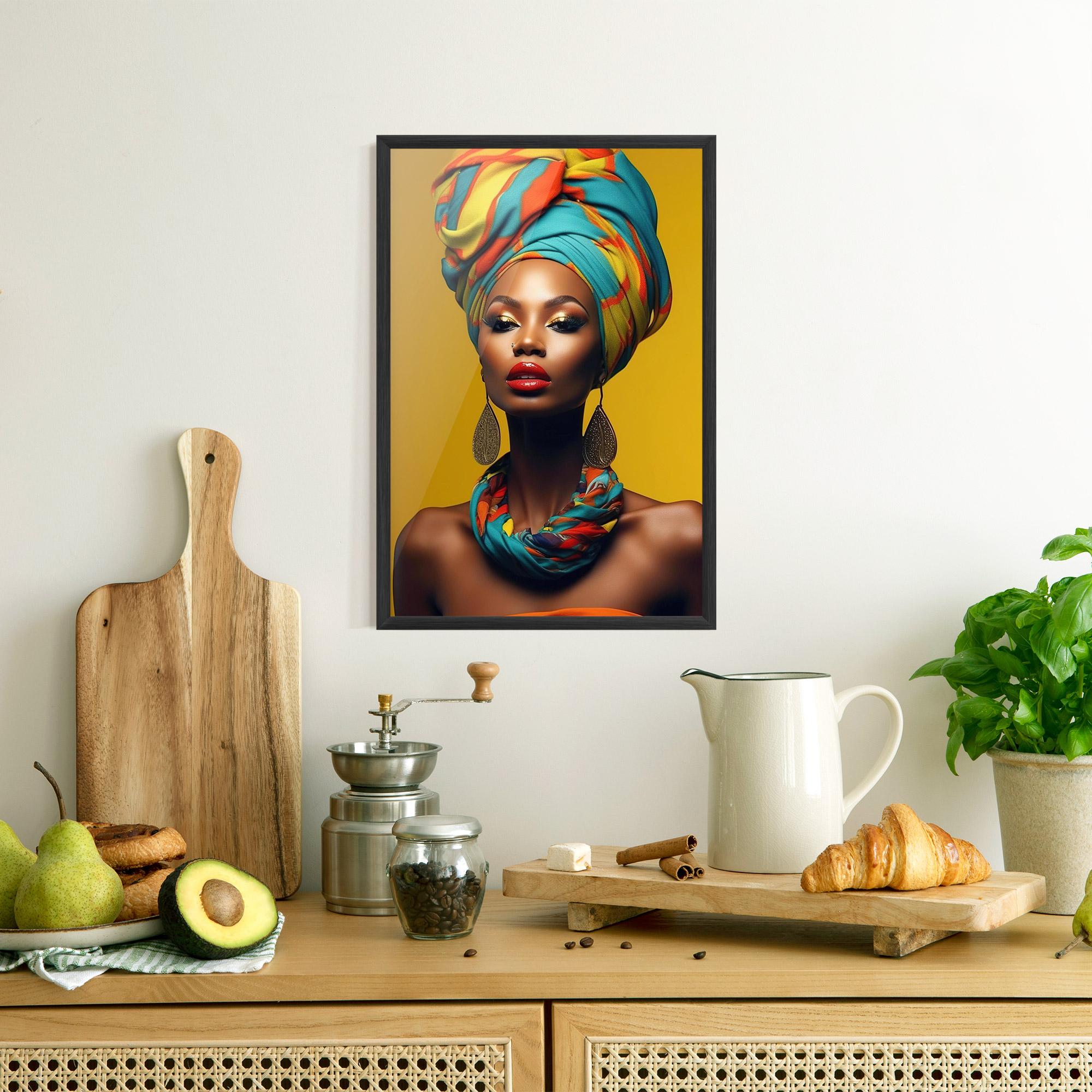 Plakat w Ramie African Yellow Portrait mockup 8