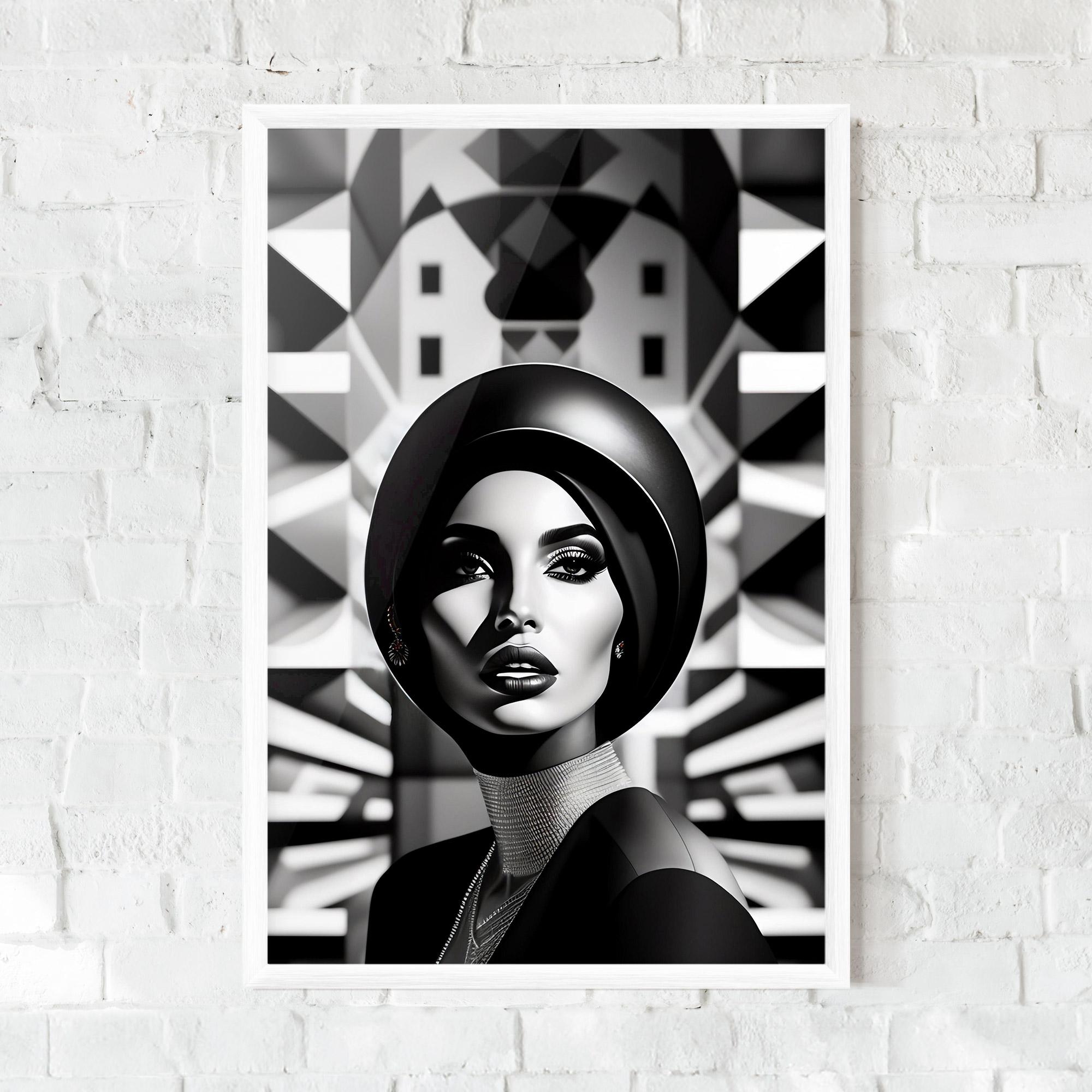 Plakat w Ramie Big Black Hat mockup 0