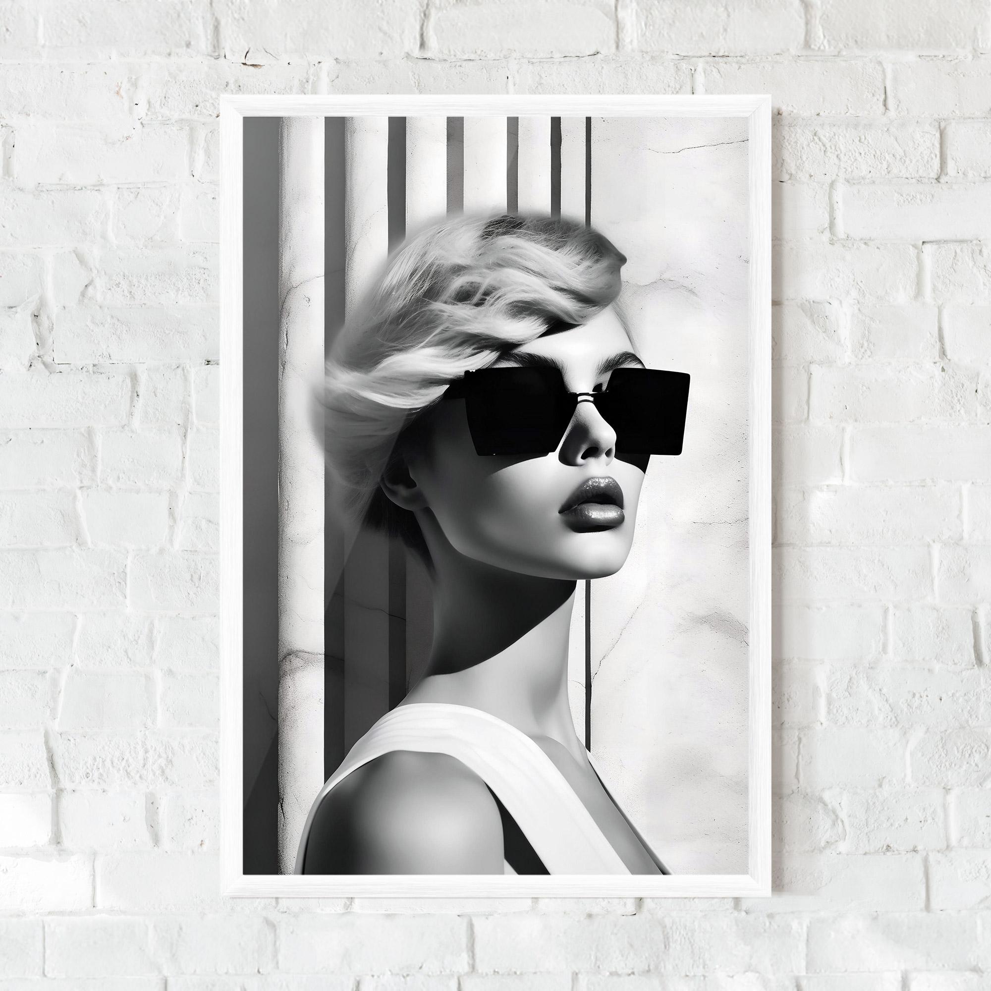 Plakat w Ramie Fashion Woman Glasses mockup 0