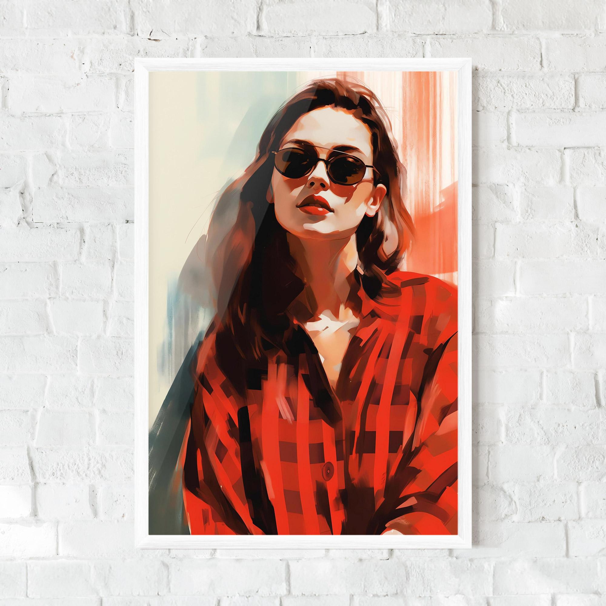 Plakat w Ramie Painting Wearing Sunglasses mockup 0