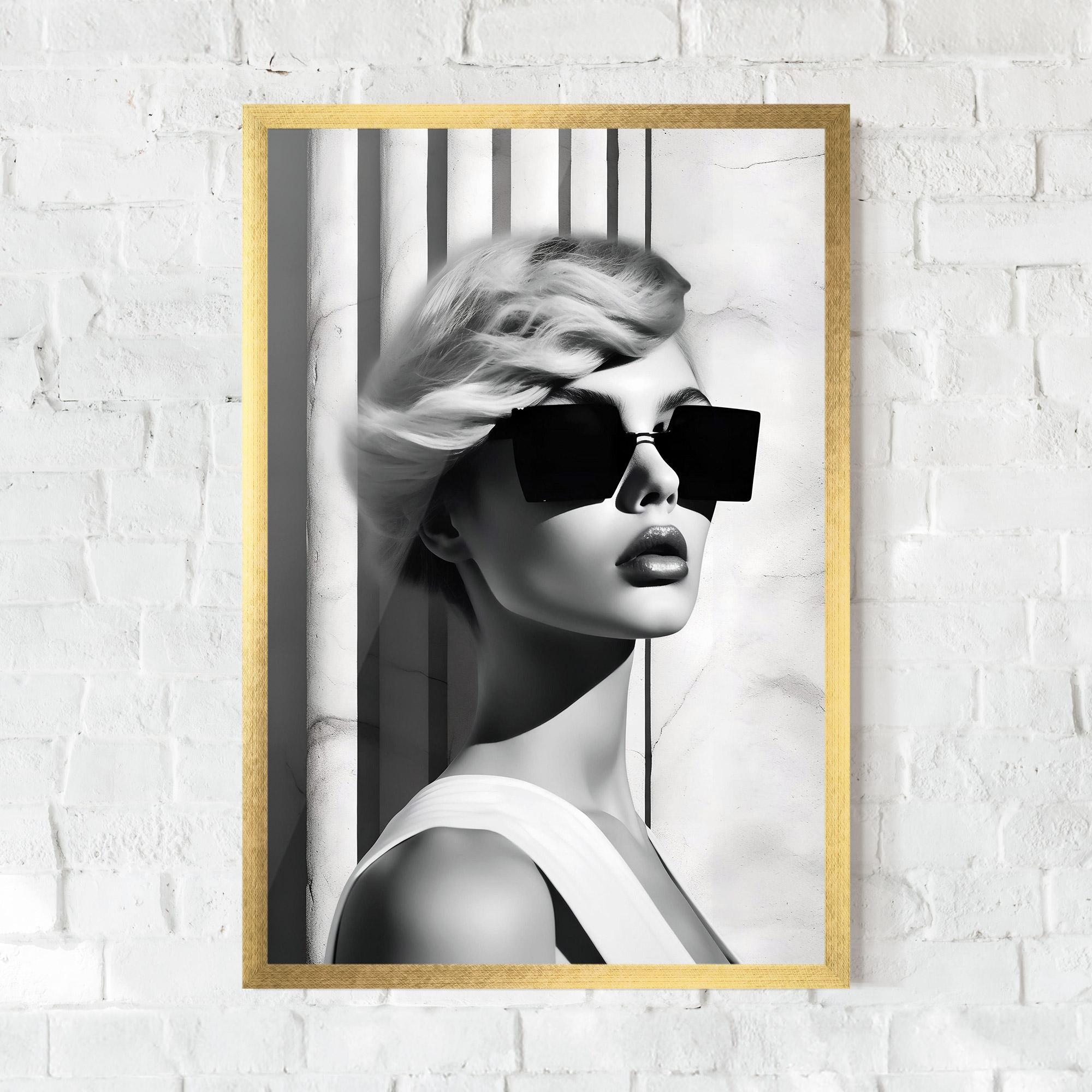 Plakat w Ramie Fashion Woman Glasses mockup 0