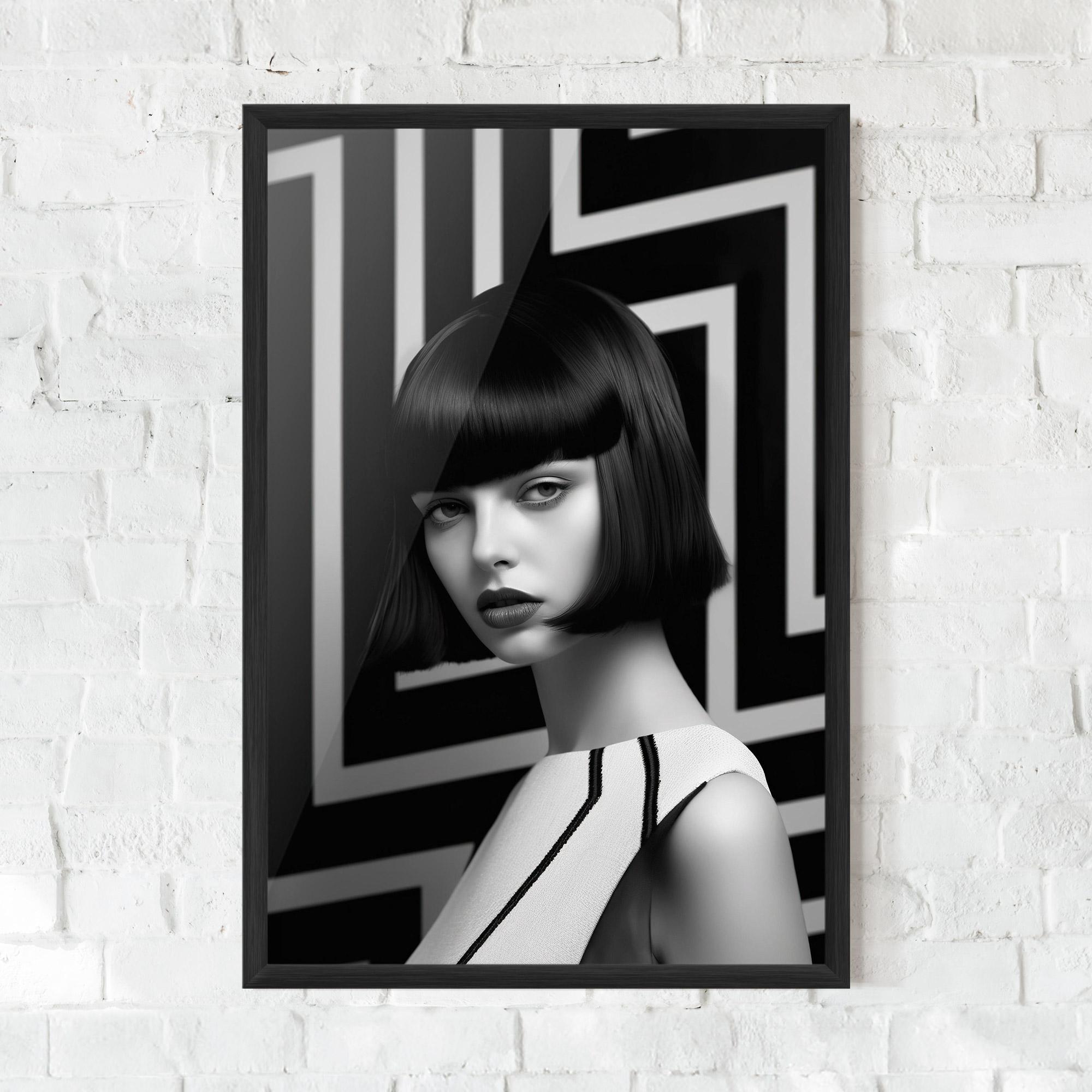 Plakat w Ramie Woman Abstract Art mockup 0