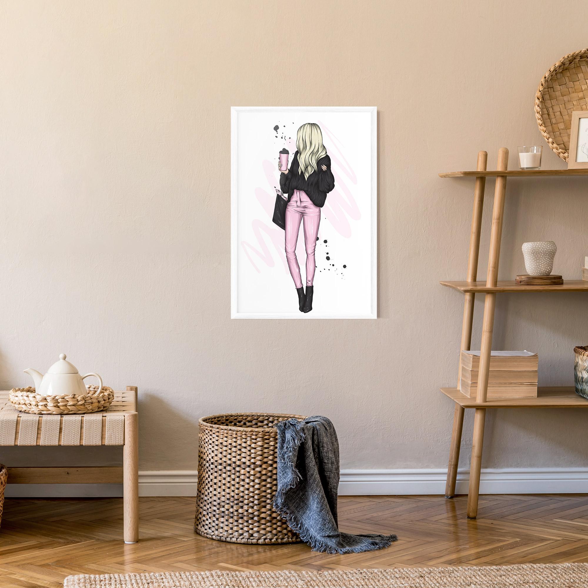 Plakat w Ramie Black Pink Outfit mockup 9