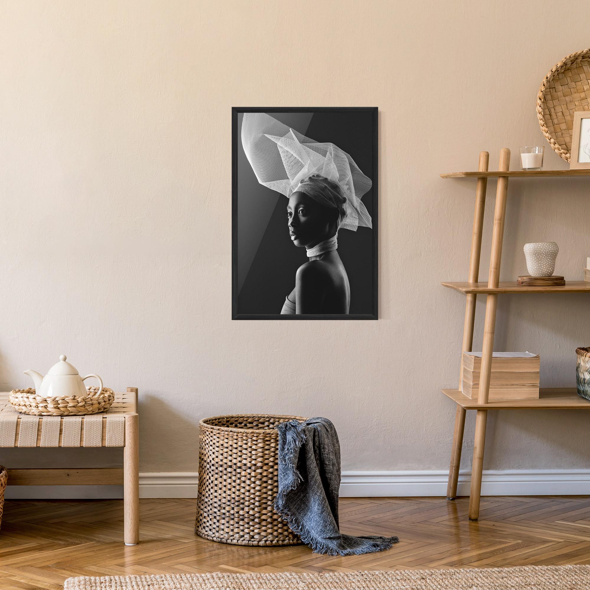 Plakat w Ramie Veil Hat Woman mockup 9