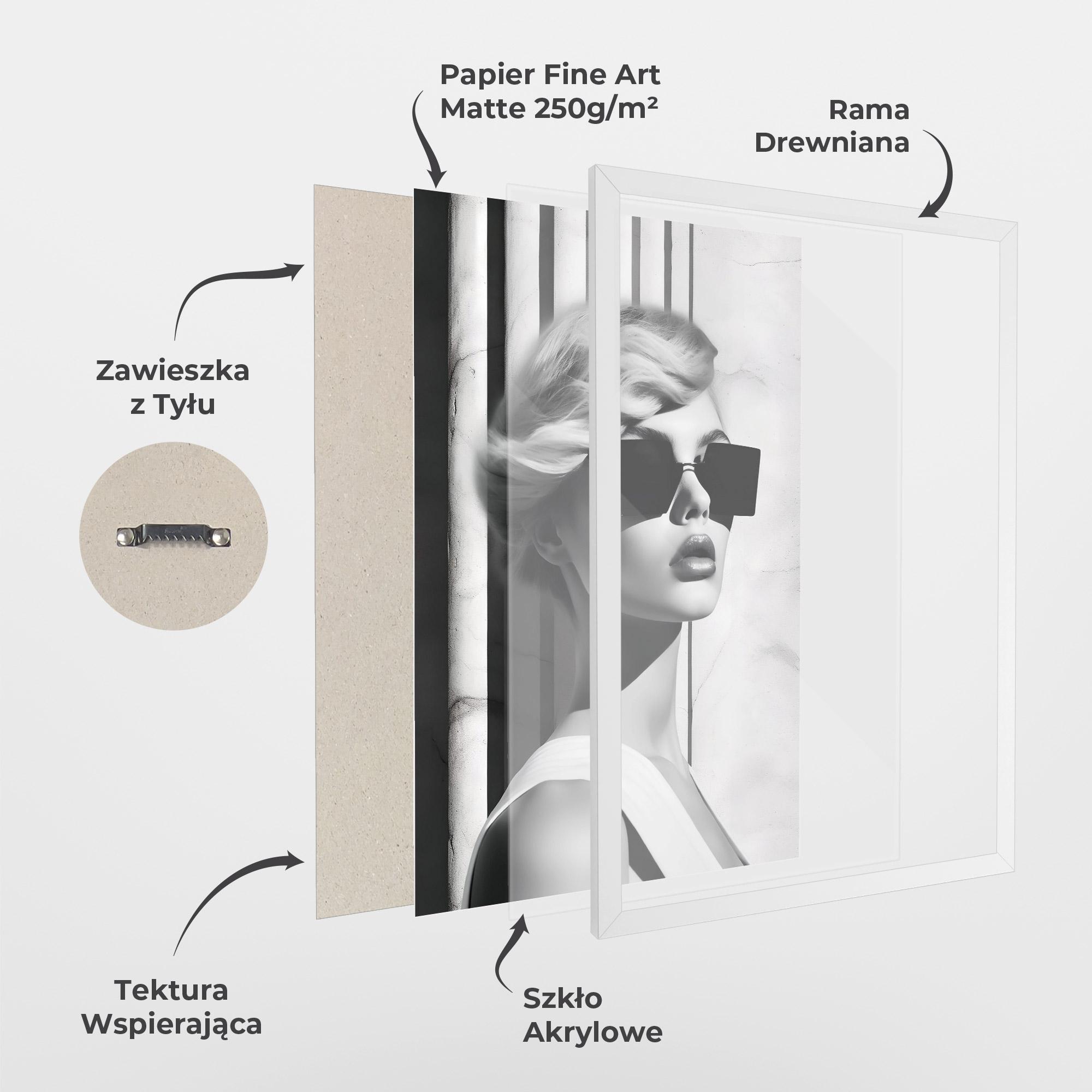 Plakat w Ramie Fashion Woman Glasses mockup 1