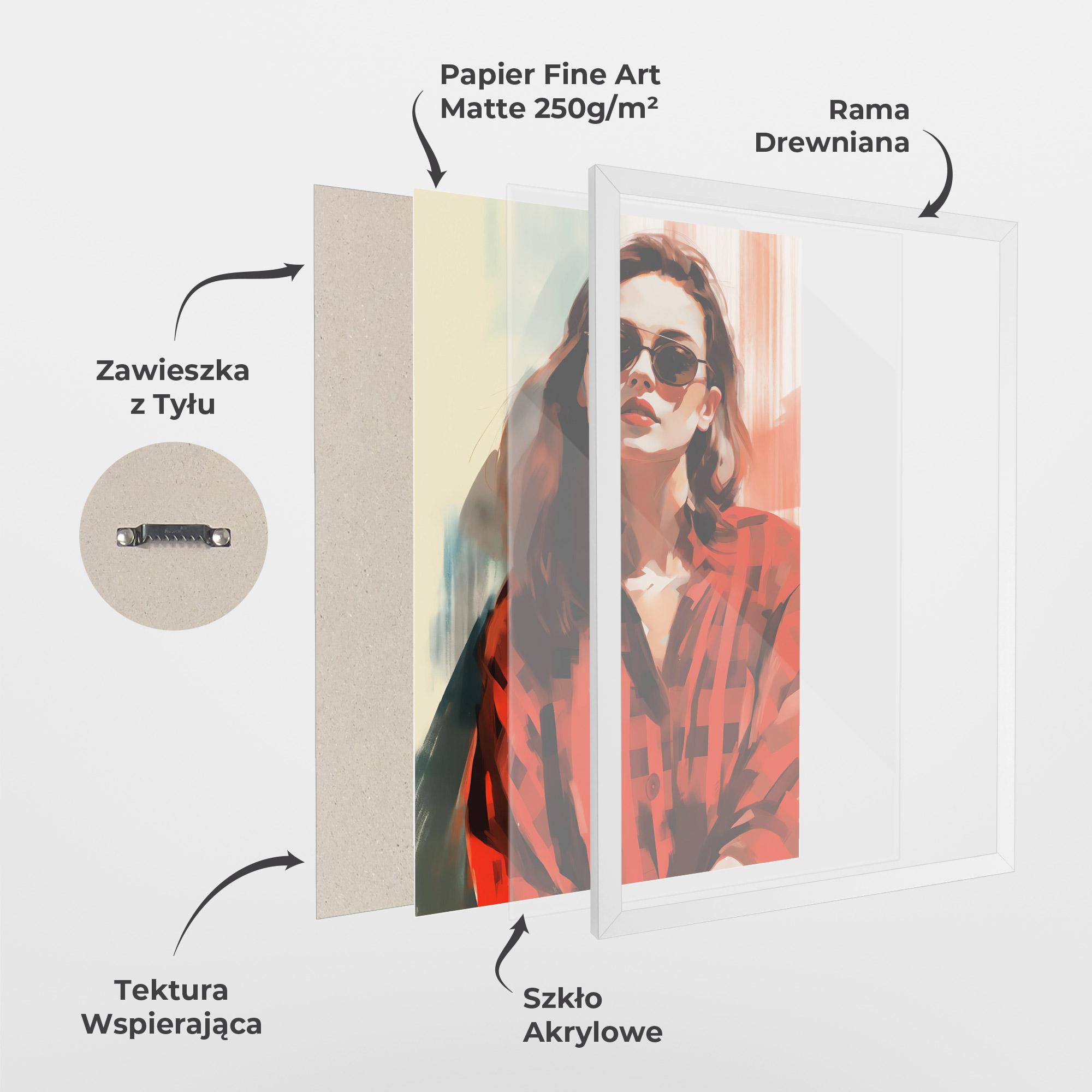 Plakat w Ramie Painting Wearing Sunglasses mockup 1