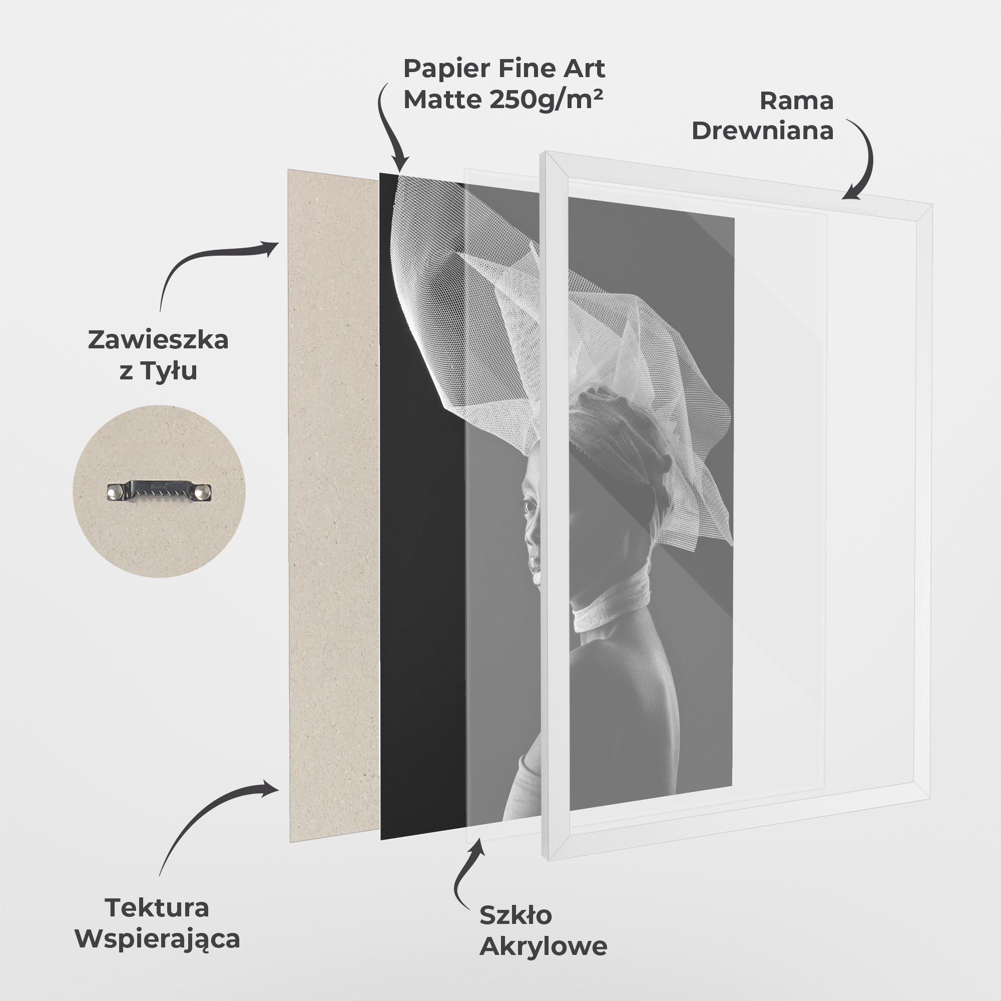 Plakat w Ramie Veil Hat Woman mockup 1