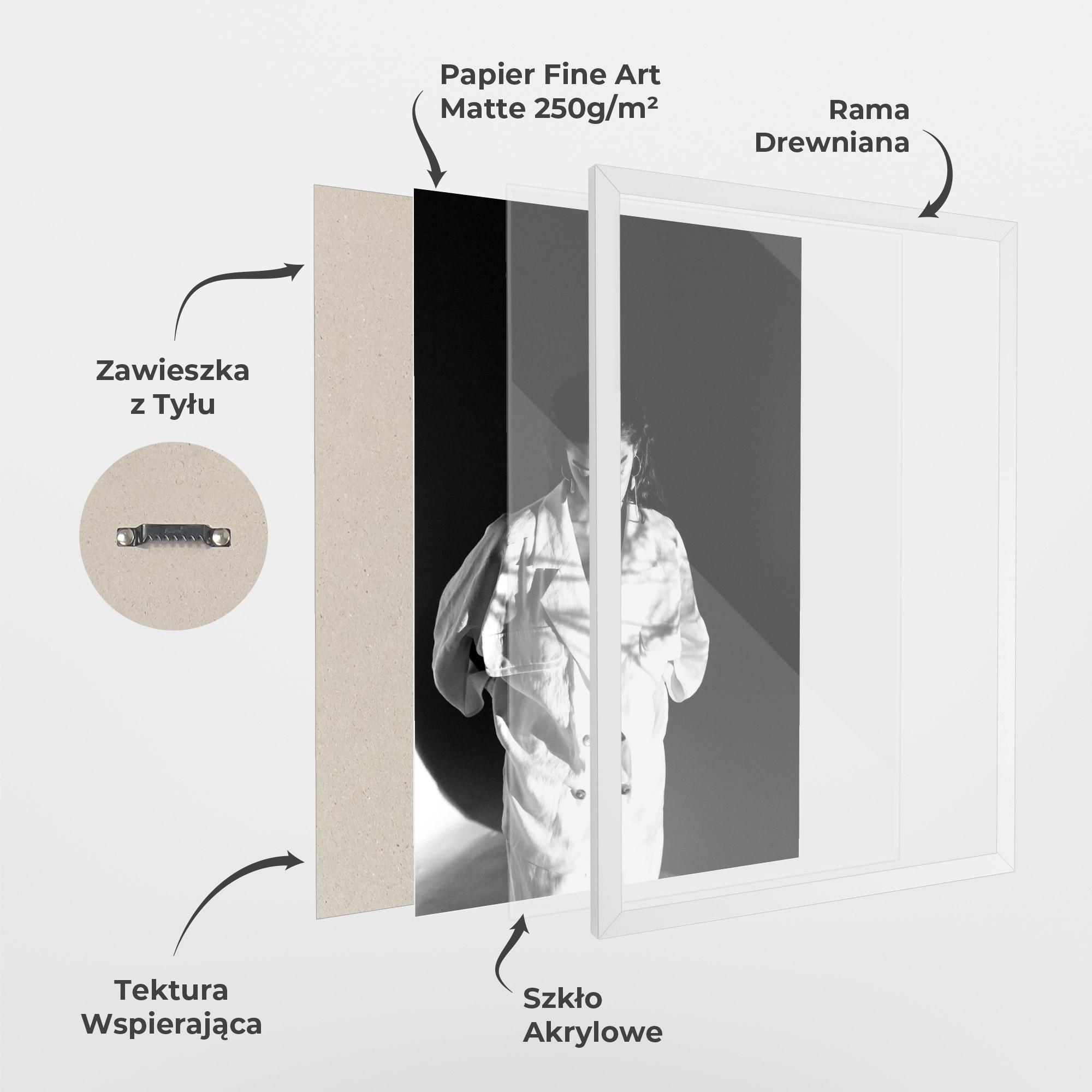 Plakat w Ramie Woman Black Wall mockup 1