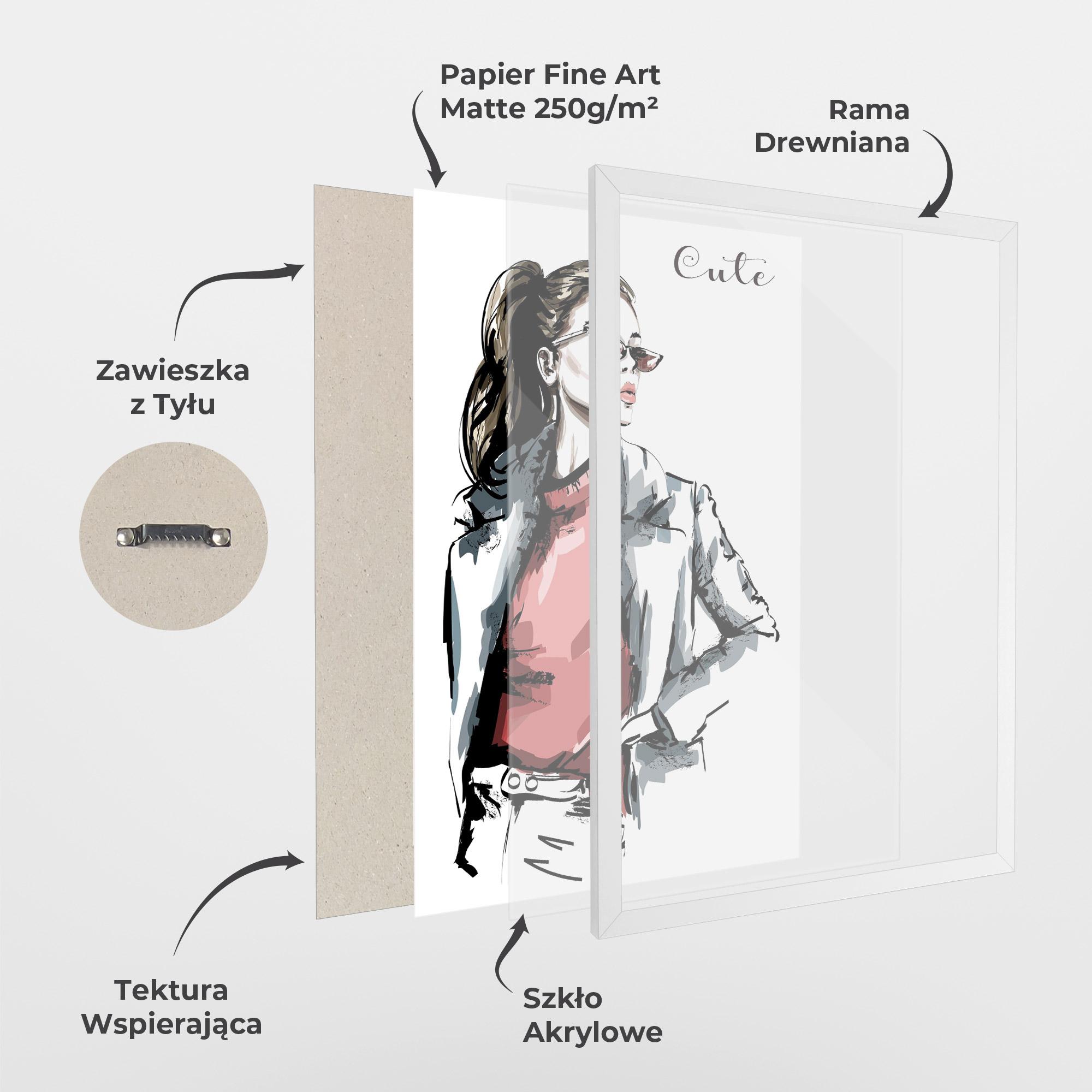 Plakat w Ramie Woman Feeling Cute mockup 1