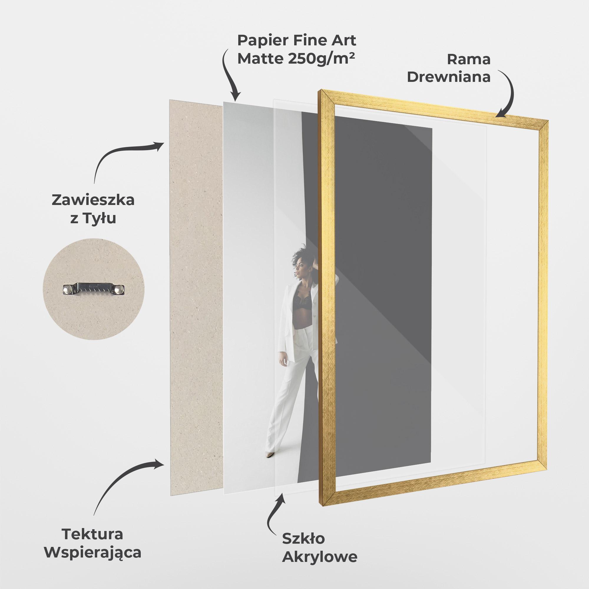 Plakat w Ramie African Girl White Outfit mockup 1