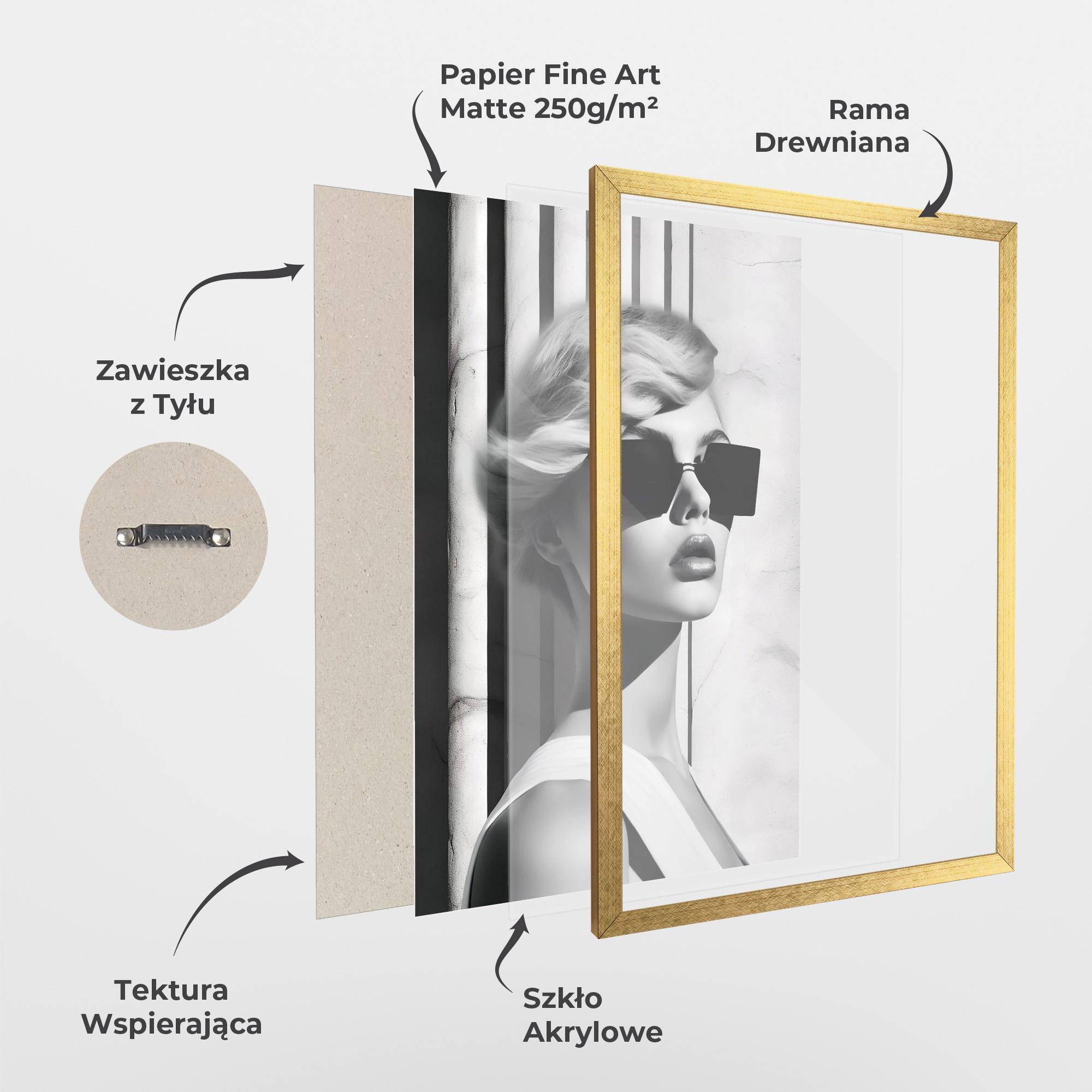 Plakat w Ramie Fashion Woman Glasses mockup 1