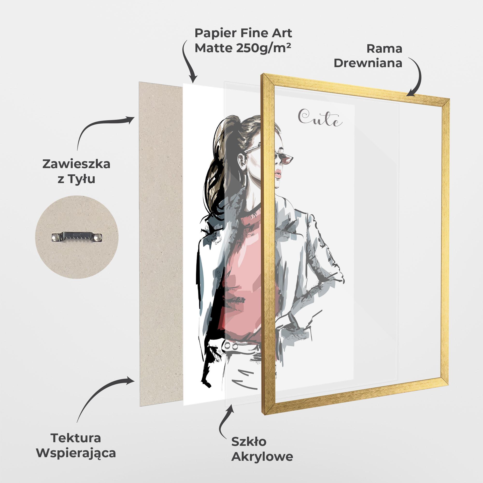 Plakat w Ramie Woman Feeling Cute mockup 1