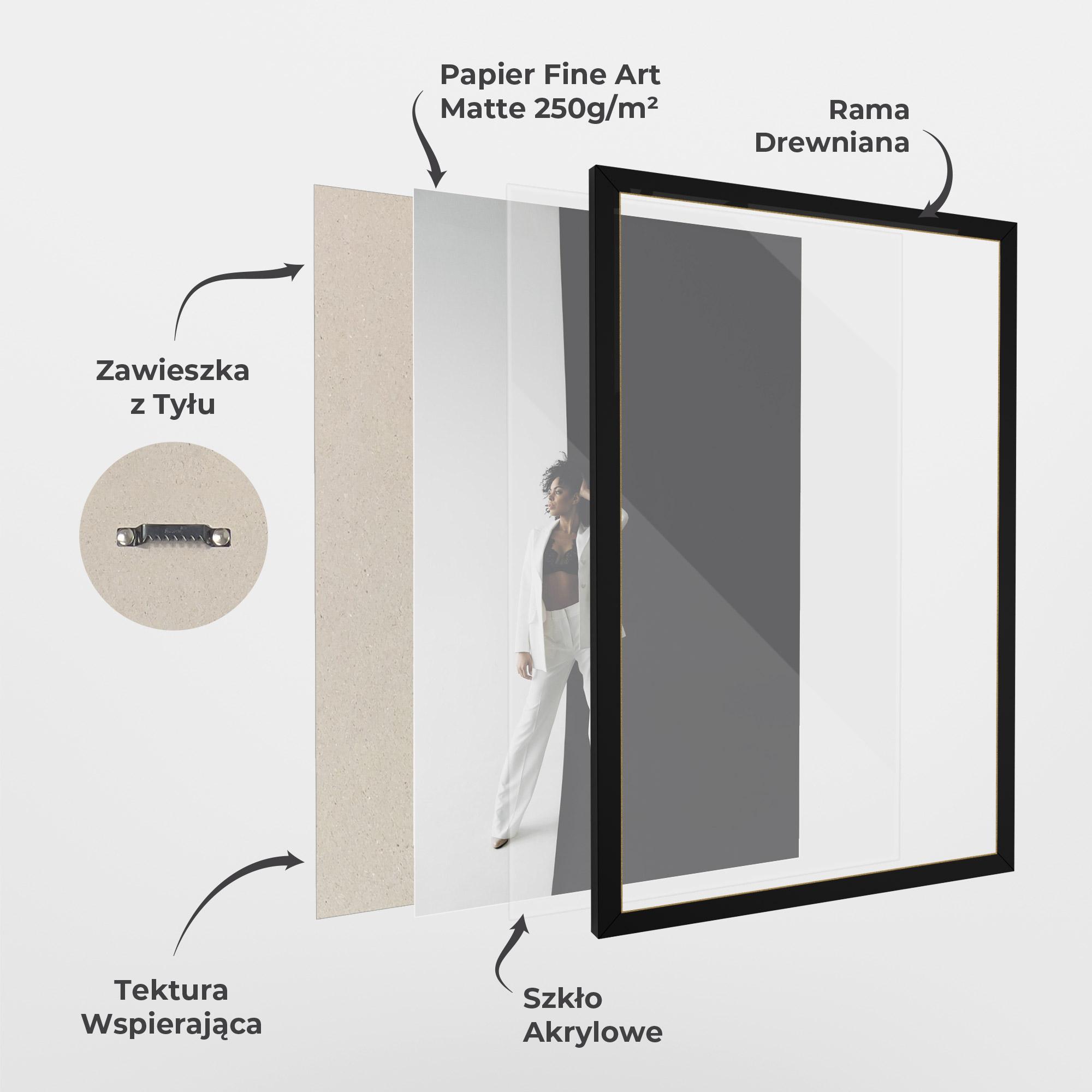 Plakat w Ramie African Girl White Outfit mockup 1